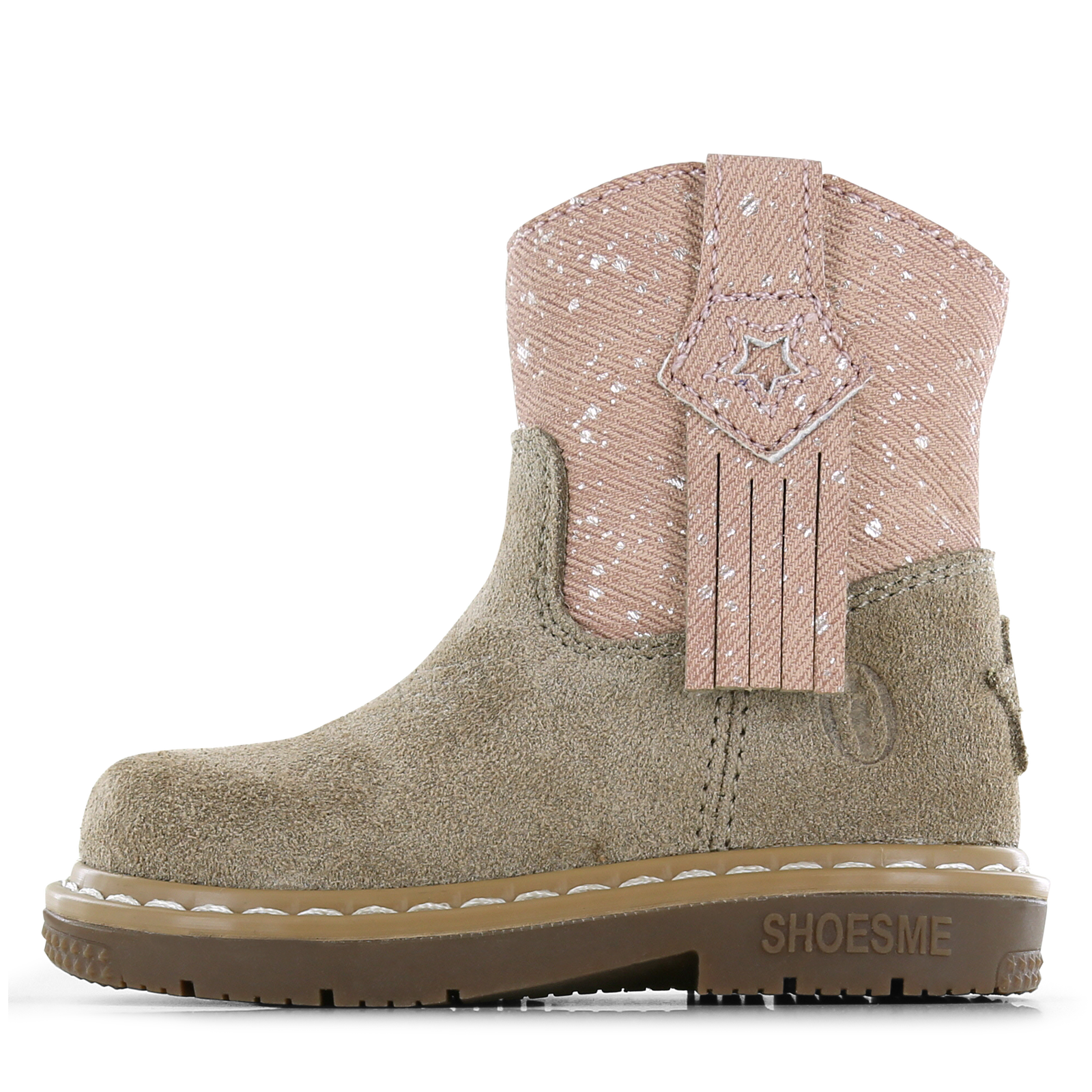 Shoesme roze laarsje met franjes Meisjes | Microleer/Su&egrave;de | Maat 21