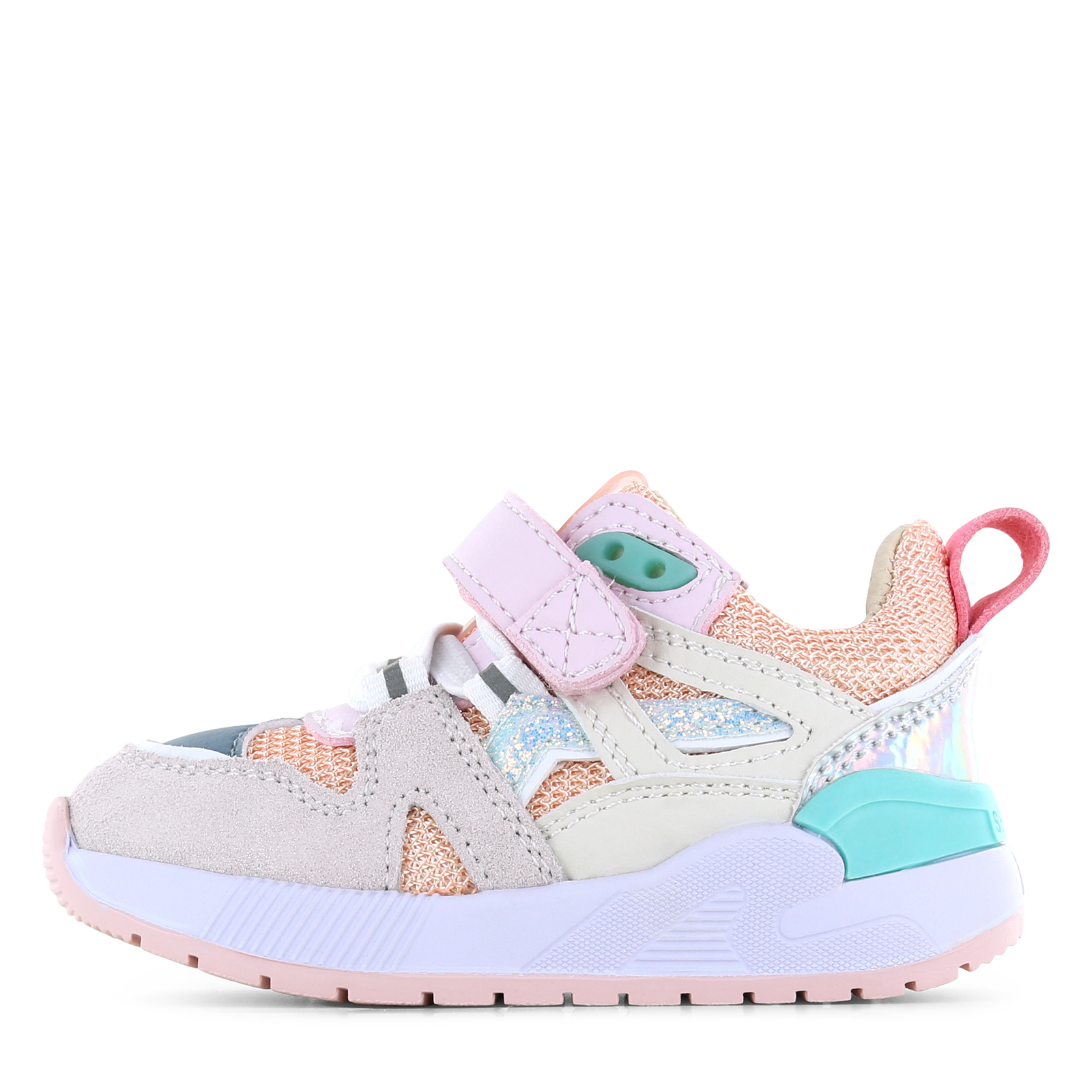 Shoesme roze-oranje sneaker Meisjes | Leer/Microfiber leer | Maat 33