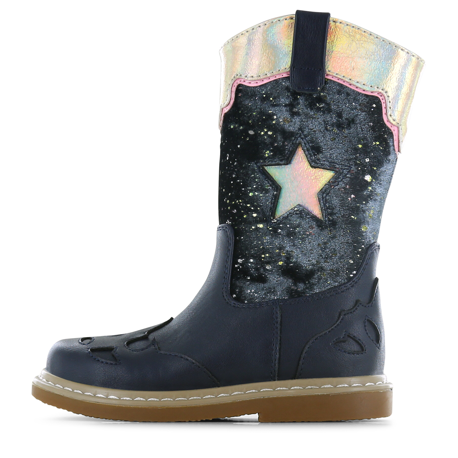 Shoesme slim-fit laarsje donkerblauw met ster Meisjes | Maat 28