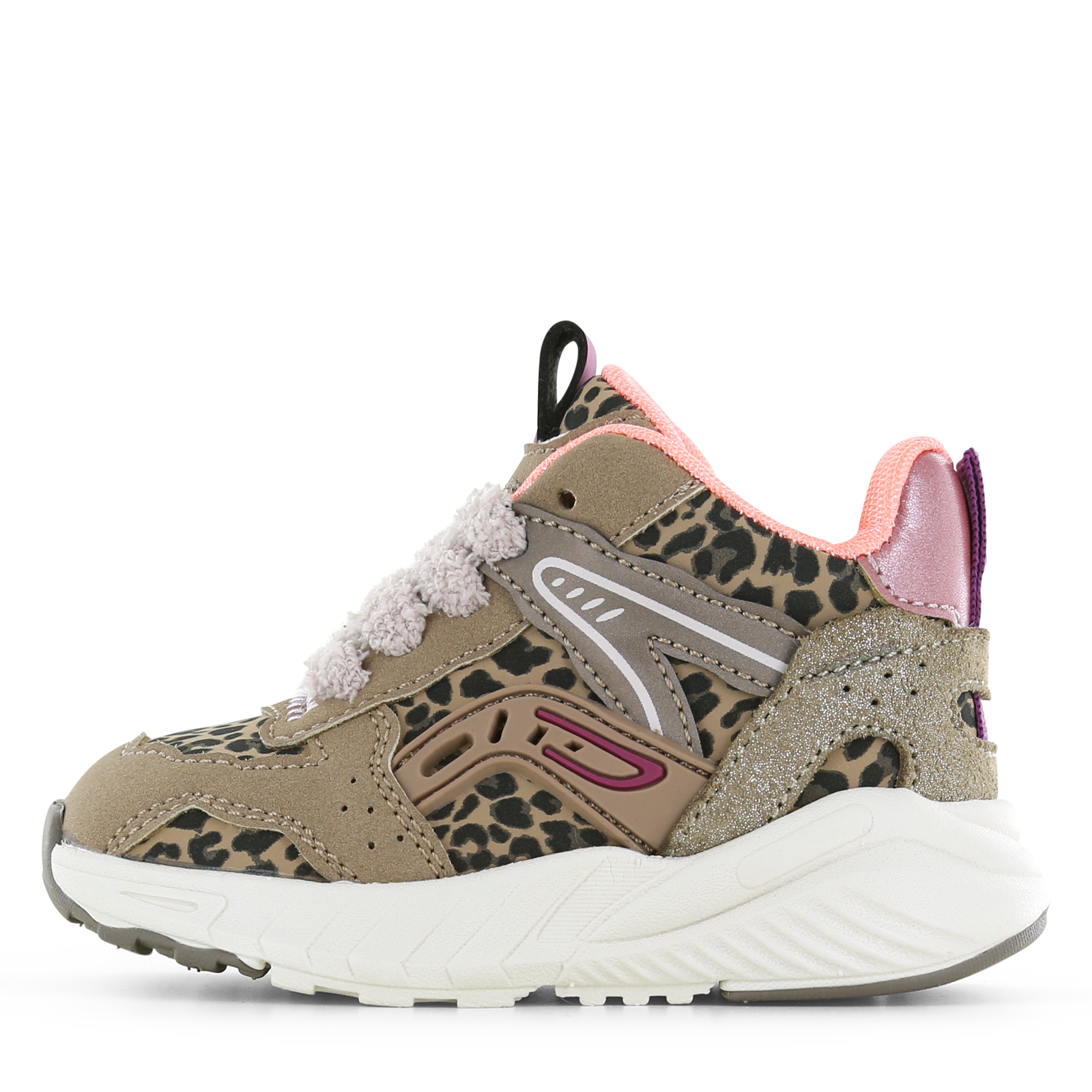 Shoesme sportief sneakertje met print Meisjes | Microfiber nubuck/Su&egrave;de | Maat 21