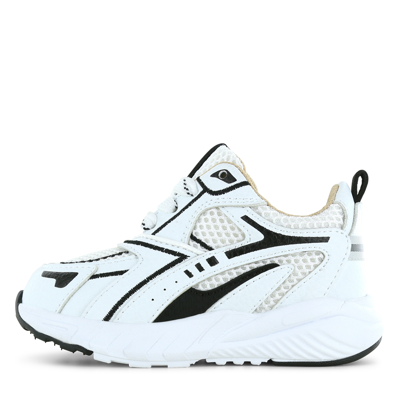 Shoesme sportief zwart-wit sneakertje Uni | Microleer | Maat 21