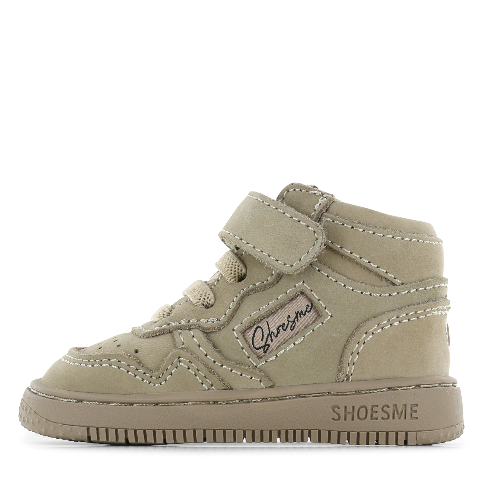 Shoesme taupe basket sneakertje Uni | Nubuck | Maat 20