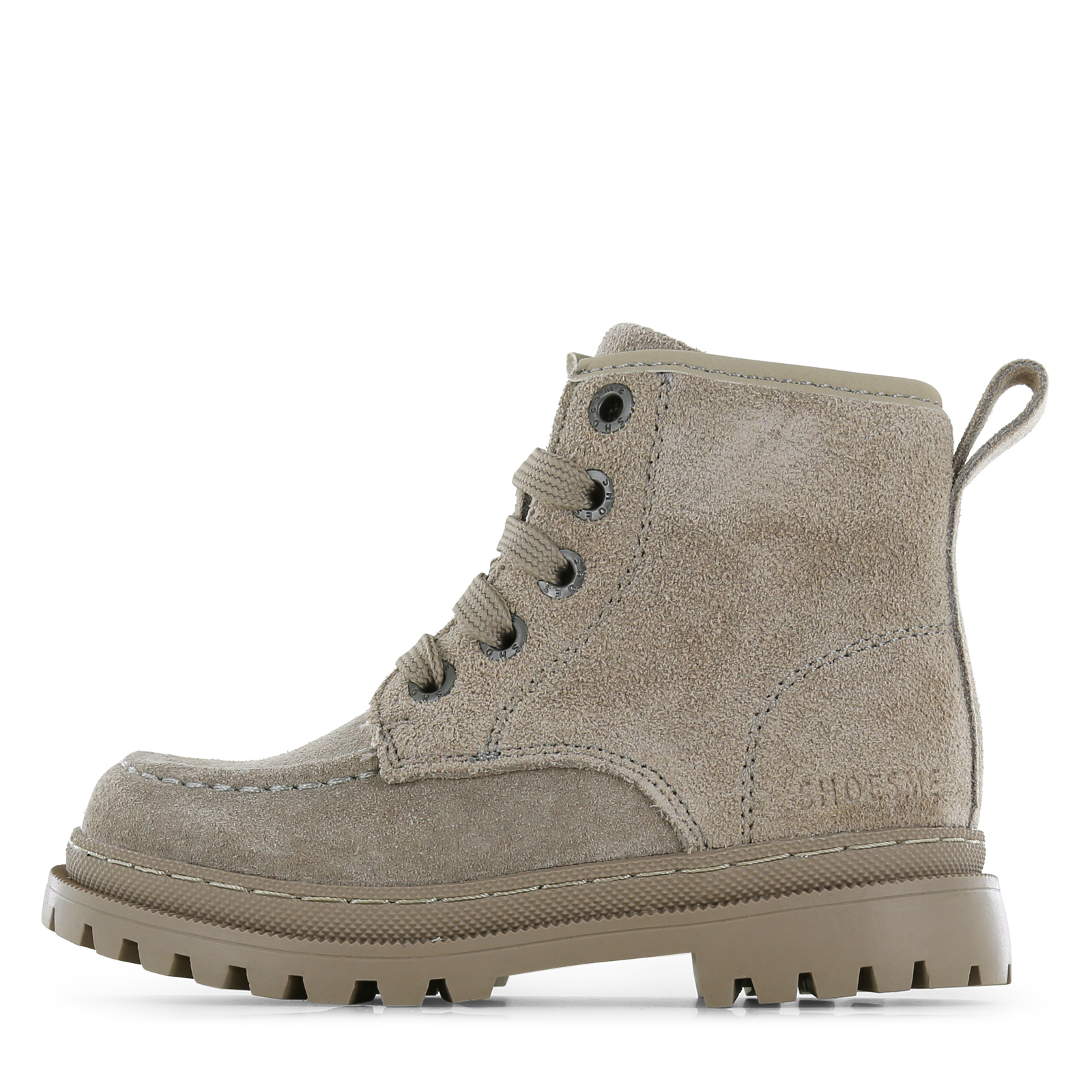 Shoesme taupe midhoge bikerboot Uni | Su&egrave;de | Maat 29