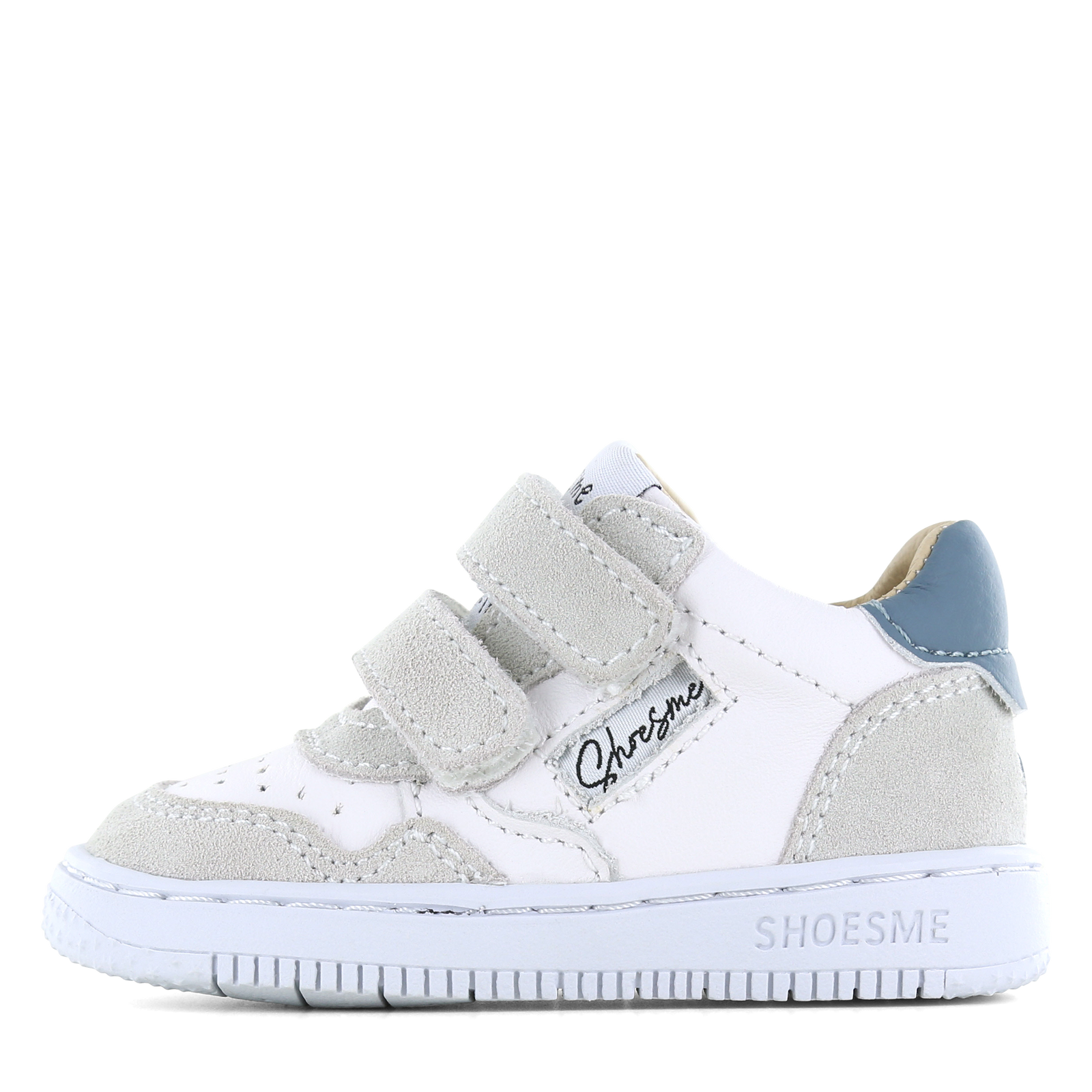 Shoesme wit-blauw sneakertje Jongens | Leer | Maat 20