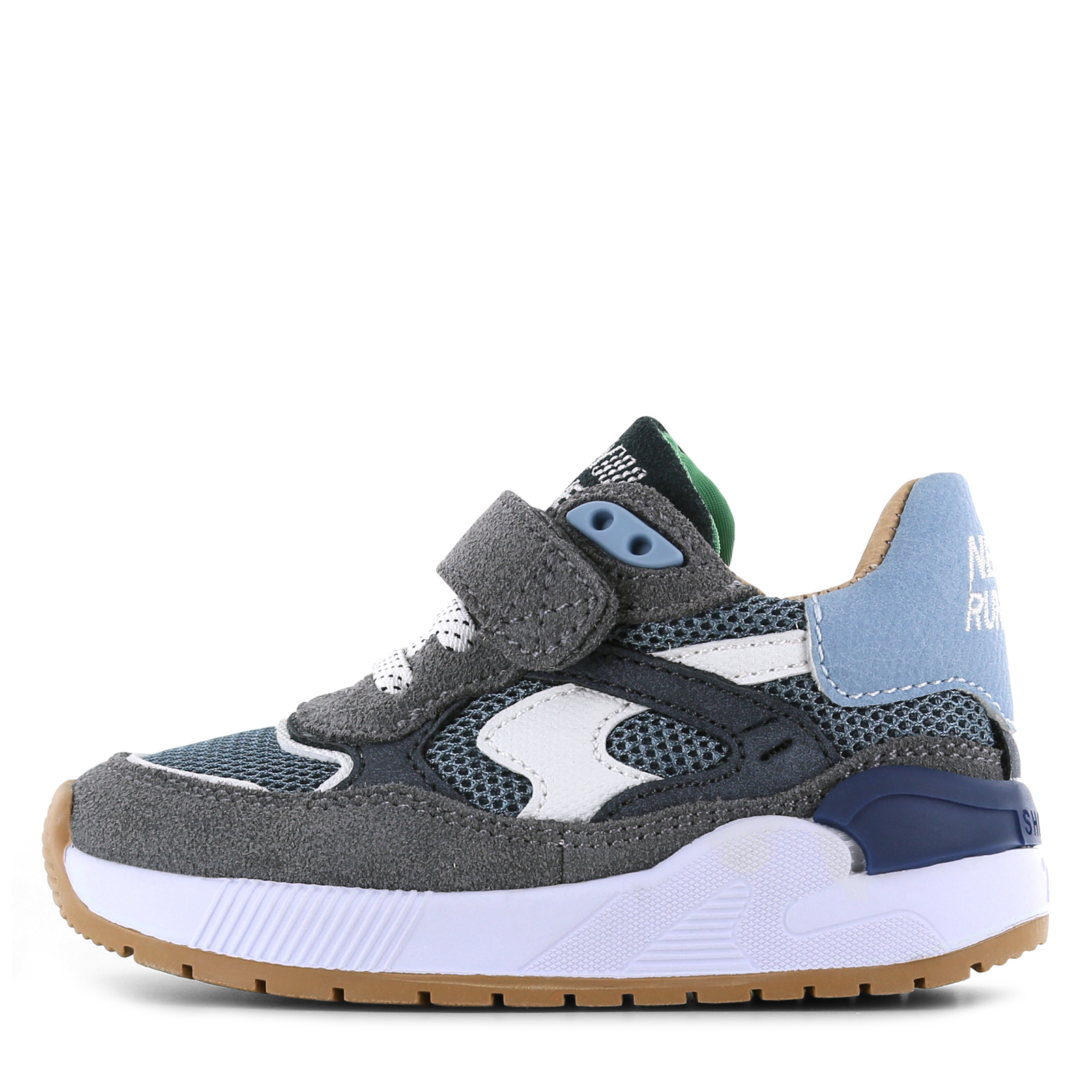 Shoesme wit-blauwe sneaker Jongens | Leer/Microleer | Maat 23