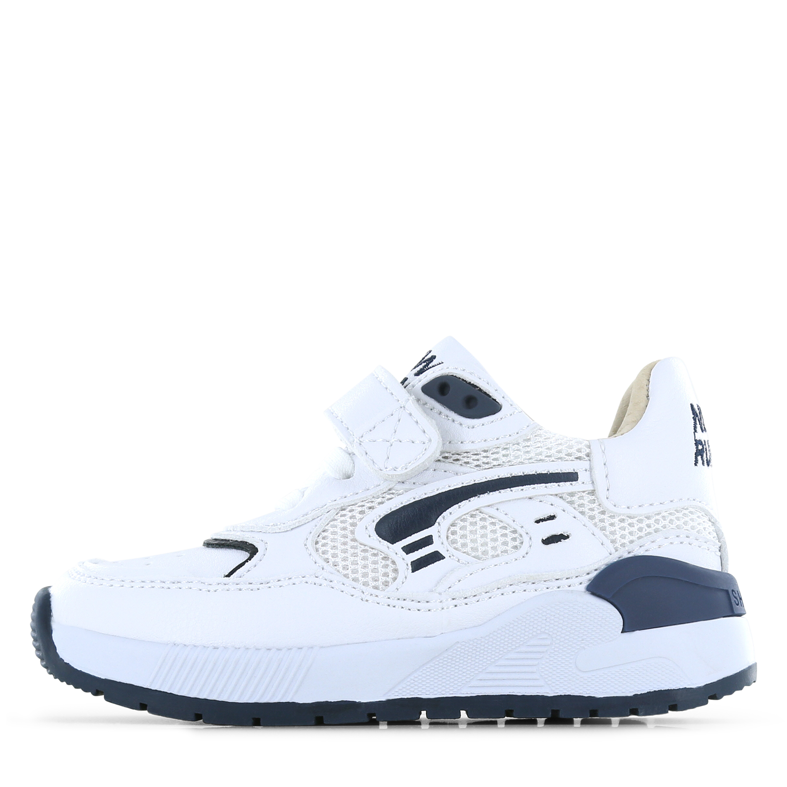 Shoesme wit-donkerblauwe sneaker Jongens | Leer/Microleer | Maat 23