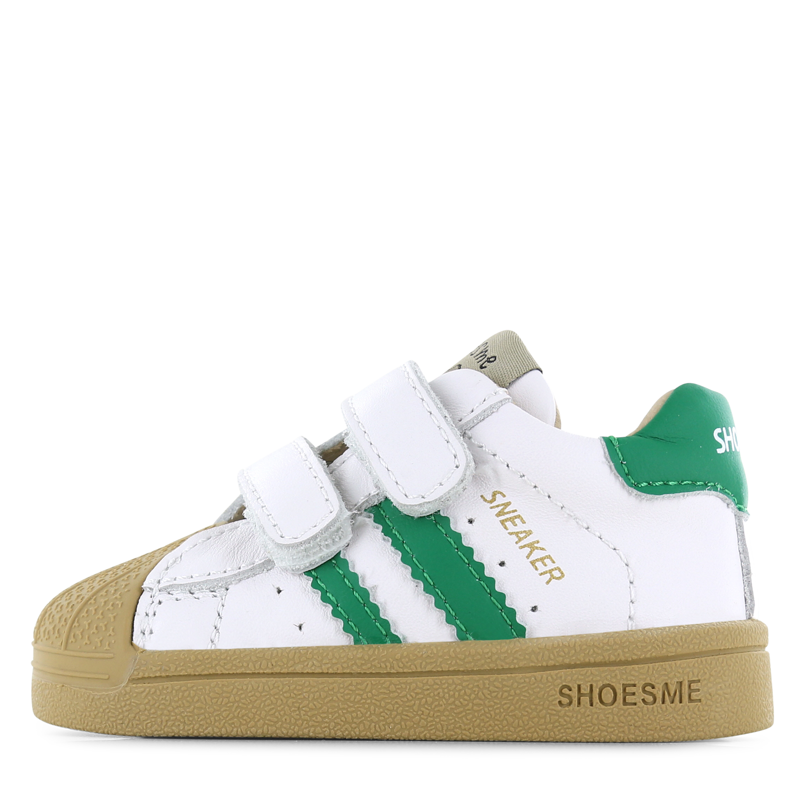 Shoesme wit-groene sneakertje met stootneus Jongens | Leer | Maat 20