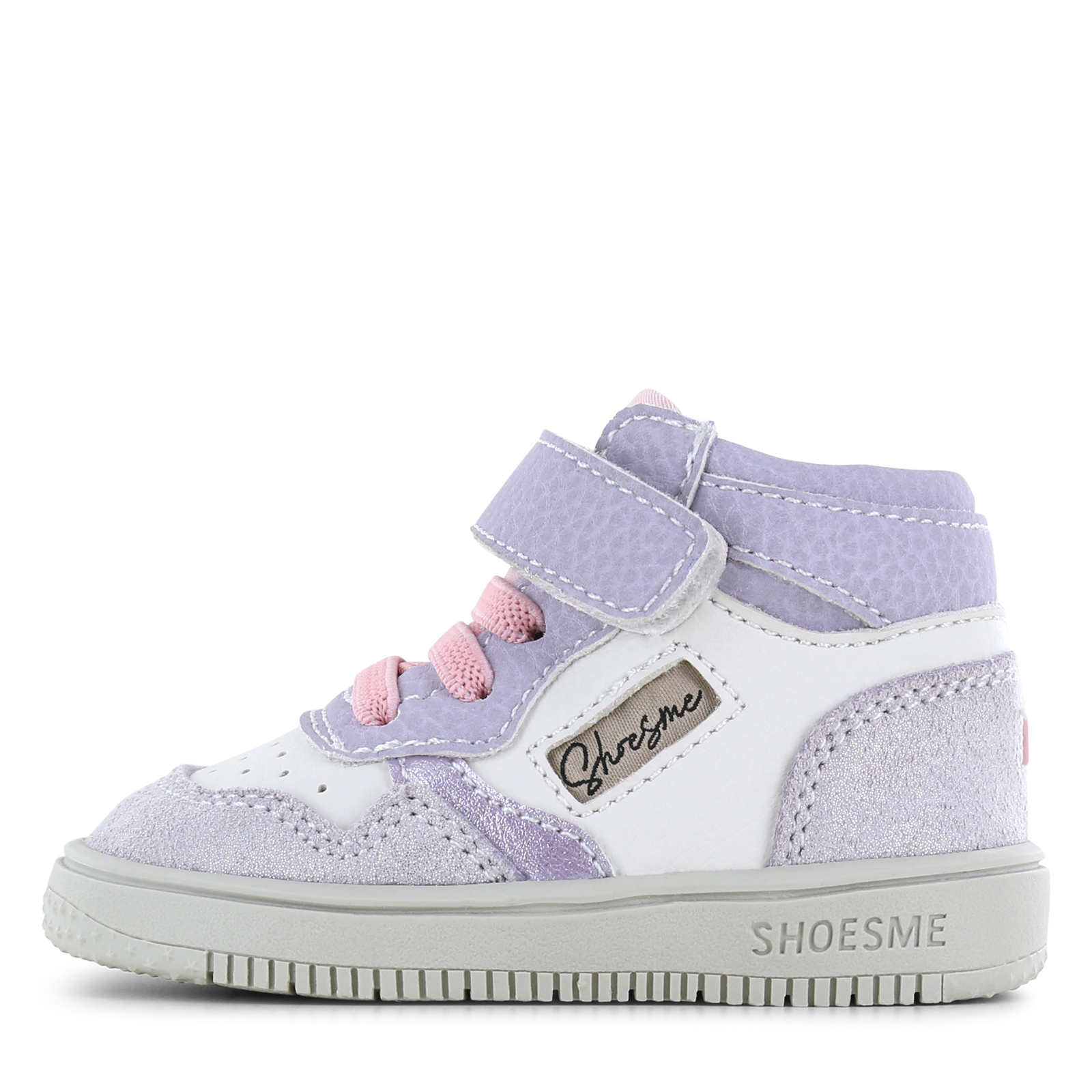 Shoesme wit-lila sneakertje Meisjes | Microfiber leer/Su&egrave;de | Maat 20