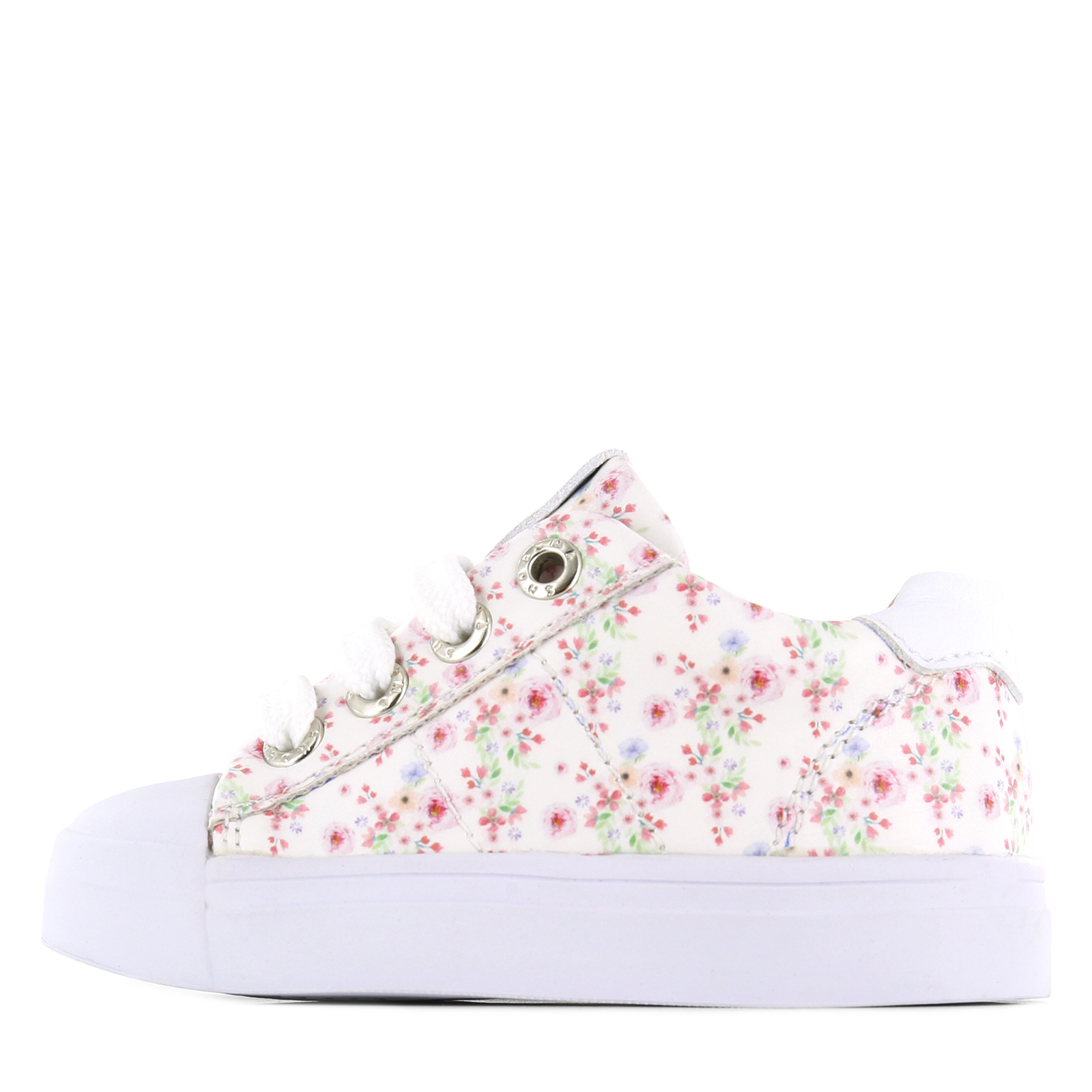 Shoesme witte sneaker met bloemenprint Meisjes | Leer/Microleer | Maat 32