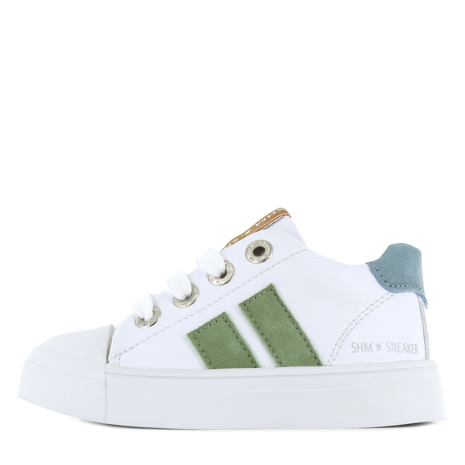 Shoesme witte sneaker met stripings Uni | Microleer | Maat 21