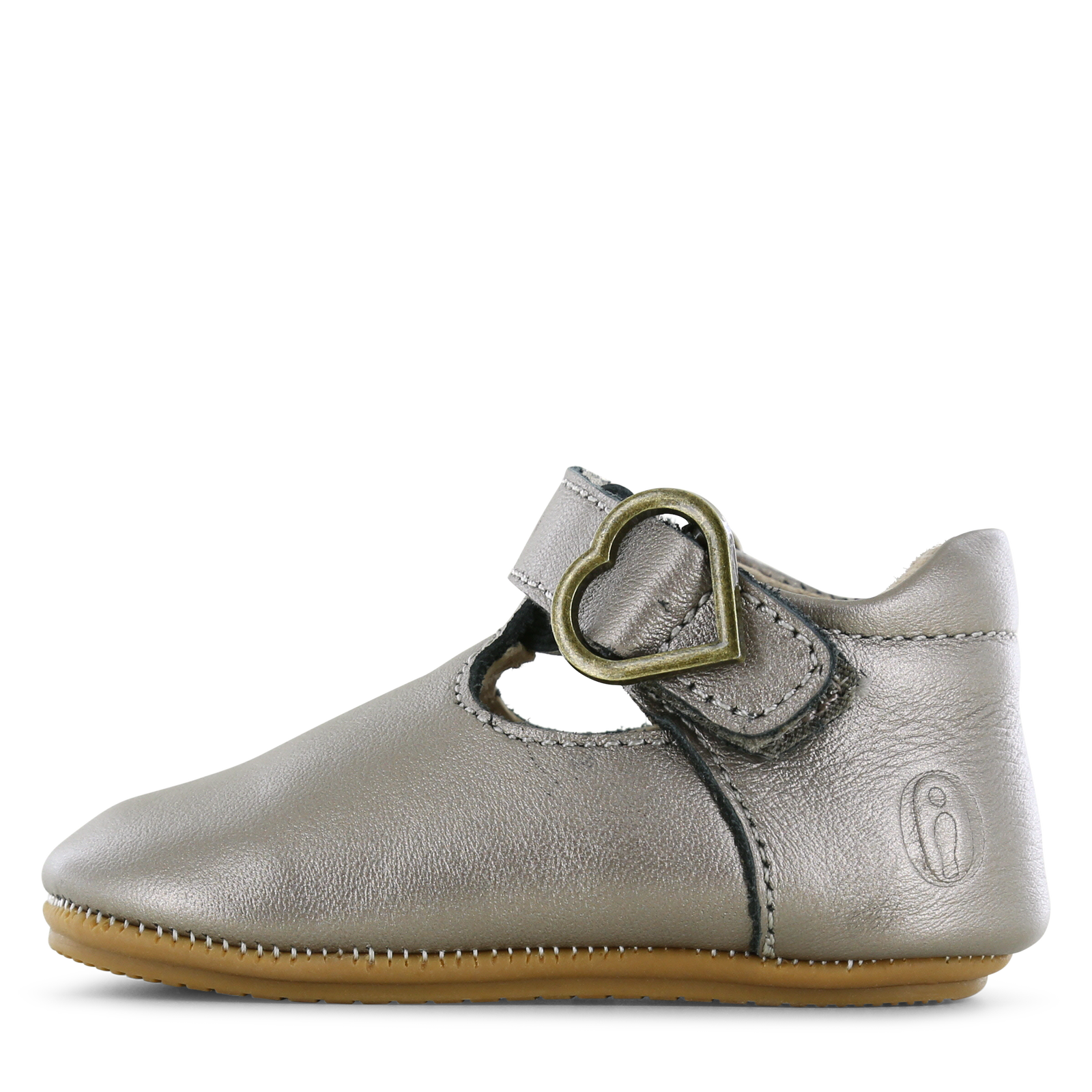 Shoesme zilveren BABY-PROOF&reg; T-band schoentje Meisjes | Leer | Maat 20