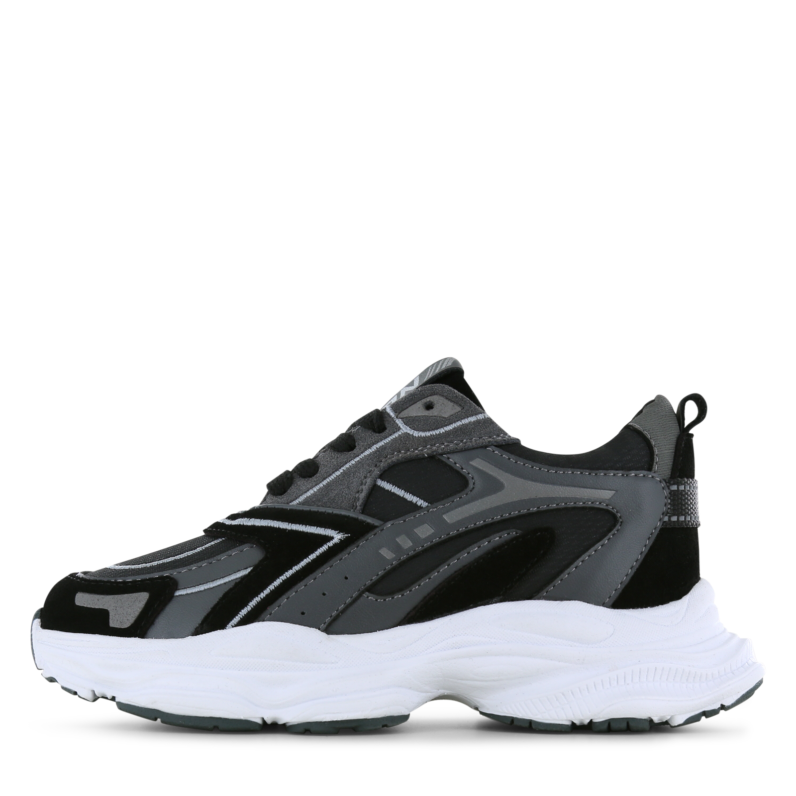 Shoesme zwart-grijze sneaker Jongens | Microfiber leer/Su&egrave;de | Maat 32