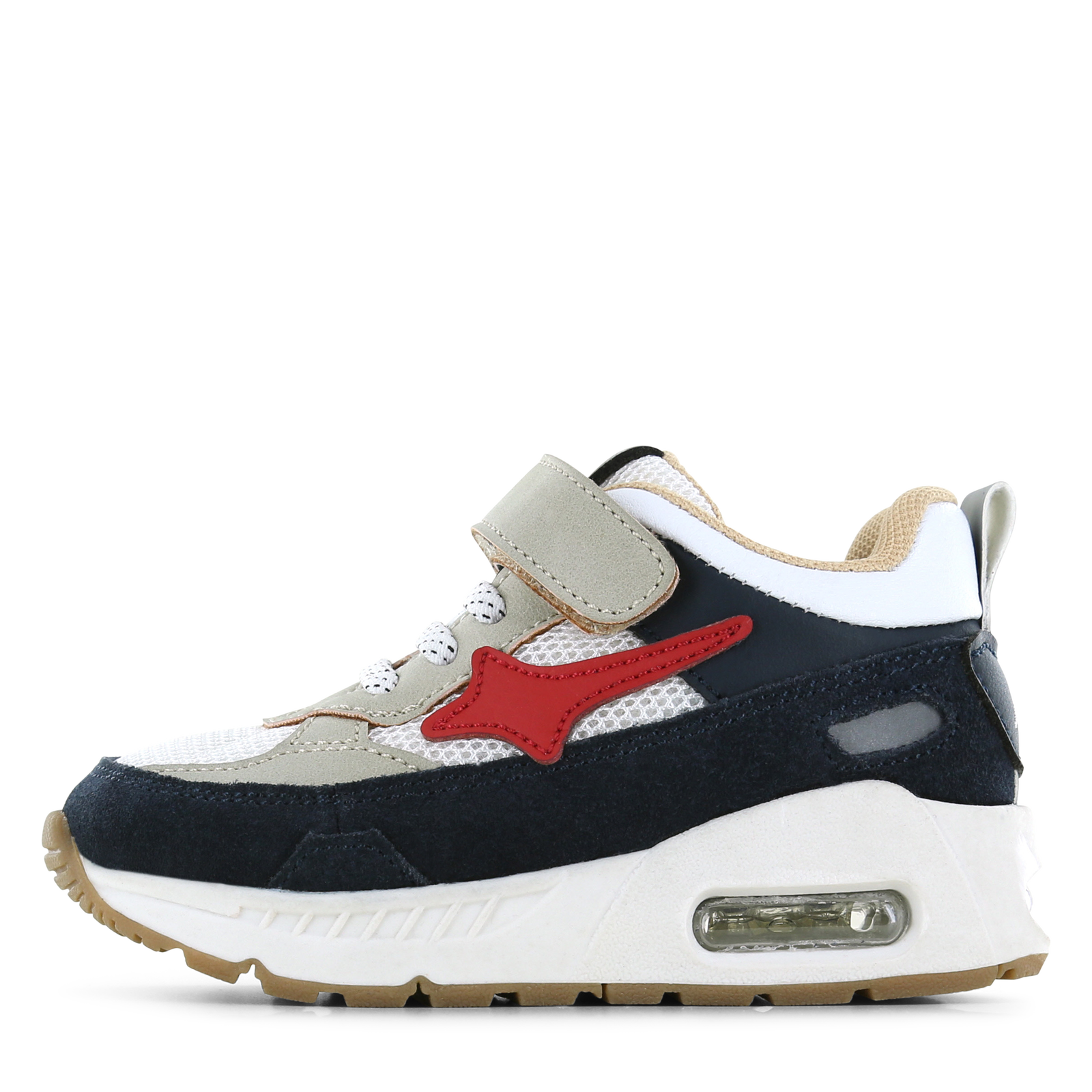 Shoesme zwart met rode sneaker Jongens | Microleer | Maat 23