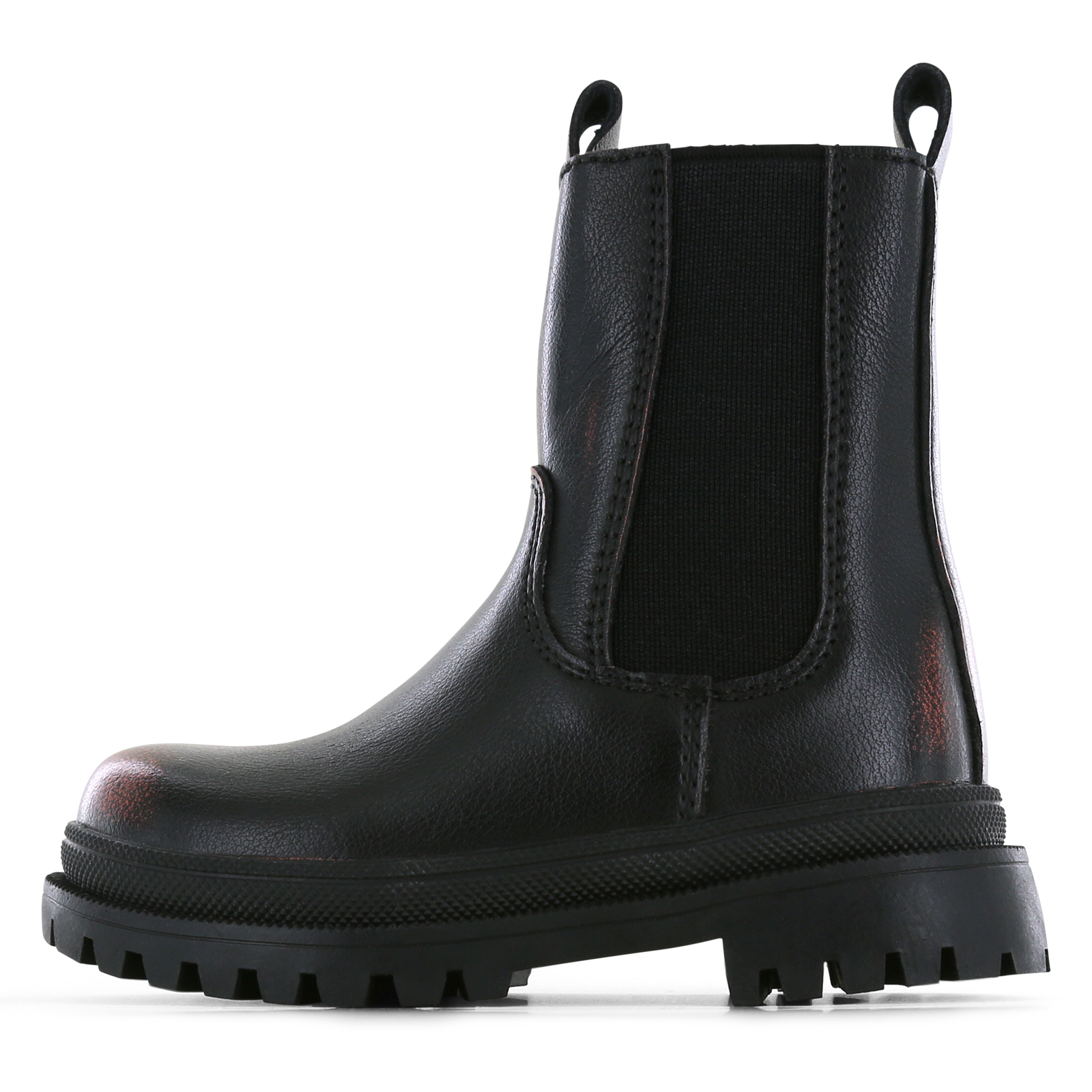 Shoesme zwart-oranje chelseaboot Meisjes | Leer | Maat 32