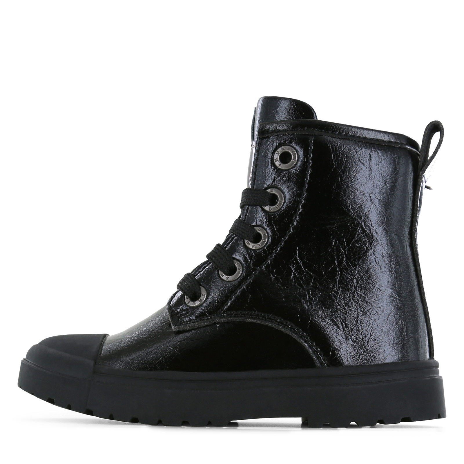 Shoesme zwarte bikerboot Meisjes | Microleer | Maat 30