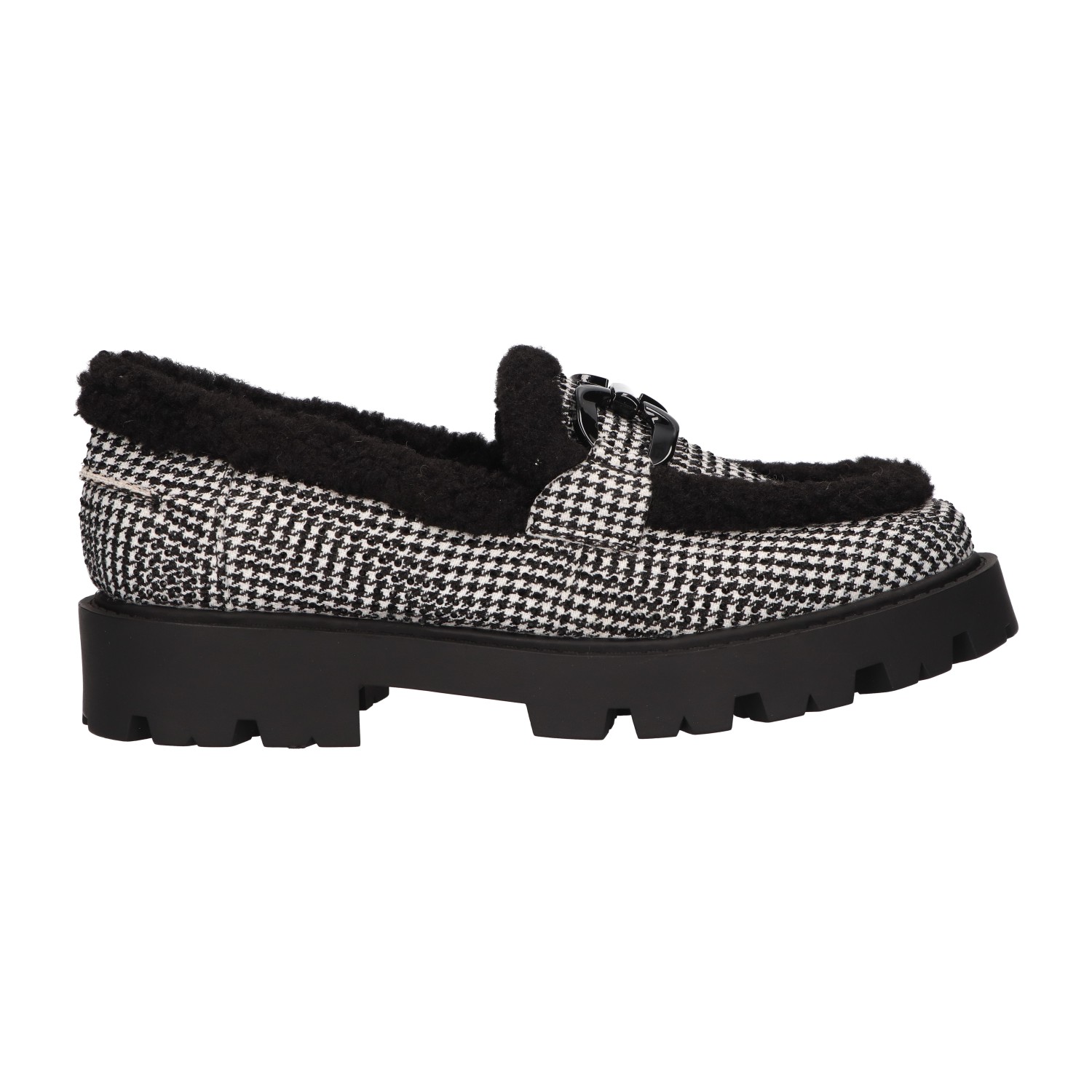 loafers zwart met bont | Dames | Maat 42 | La Strada