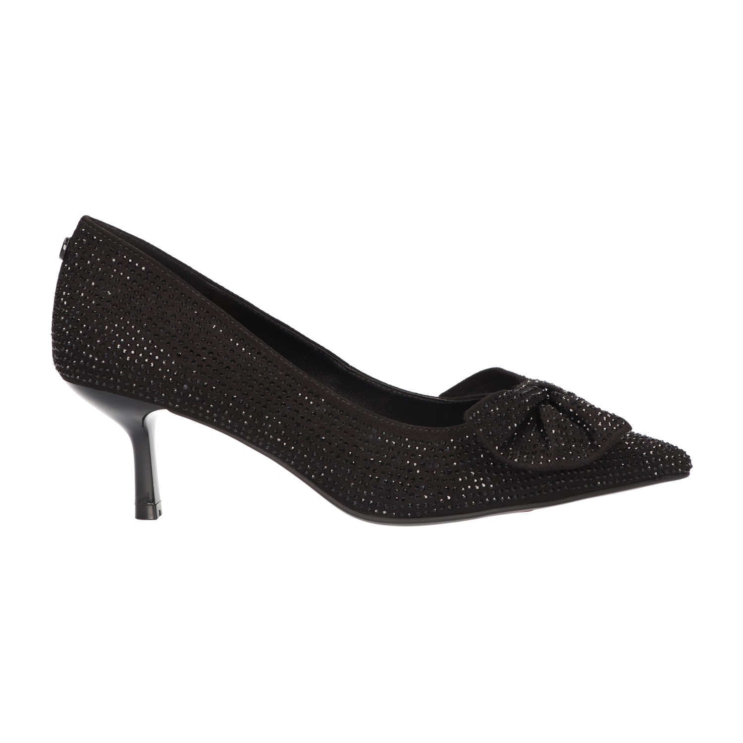 pumps zwart met steentjes en strik | Dames | Maat 41 | La Strada