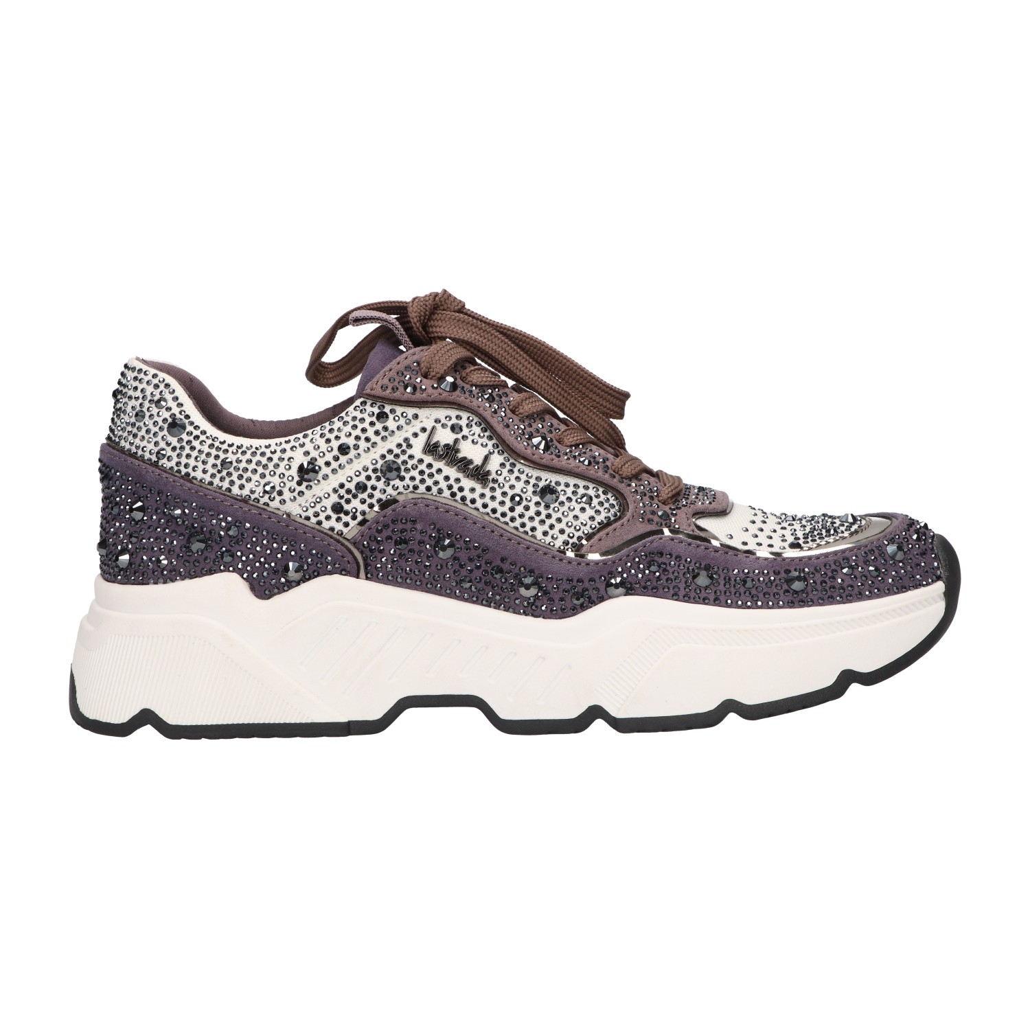 sneakers blauw/taupe met steentjes | Dames | Maat 41 | La Strada