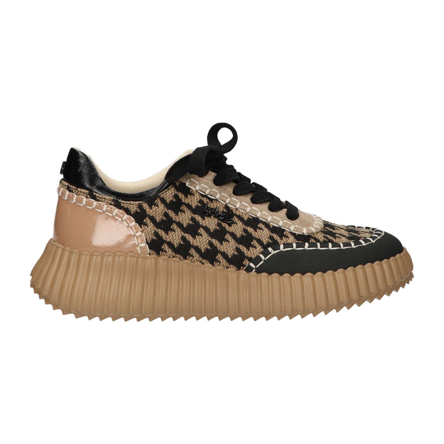 sneakers zwart met beige accenten | Dames | Maat 38 | La Strada