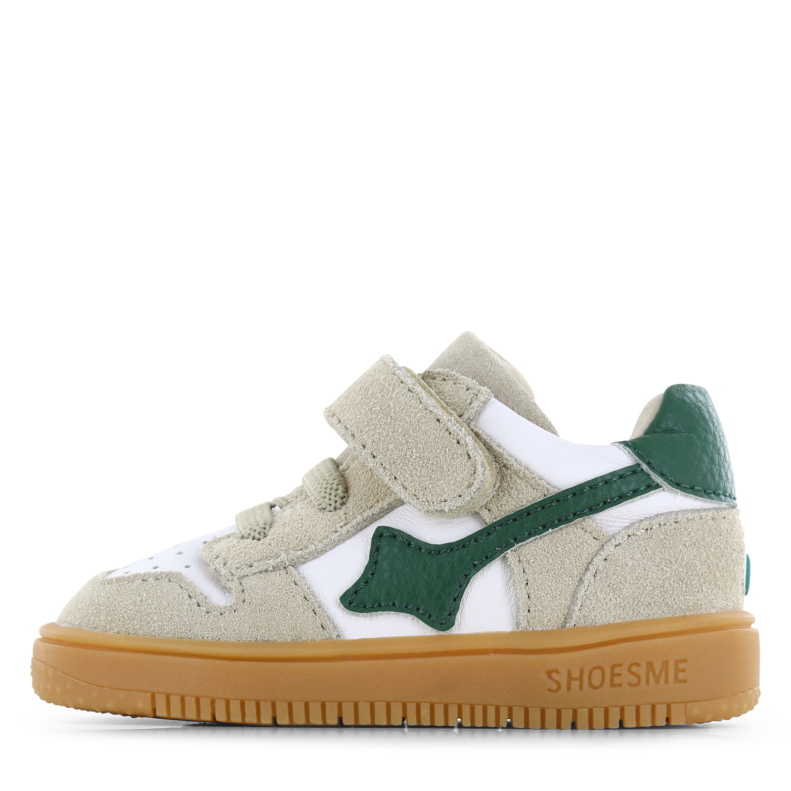 Shoesme beige sneakertje Jongens | Leer/Su&egrave;de | Maat 26