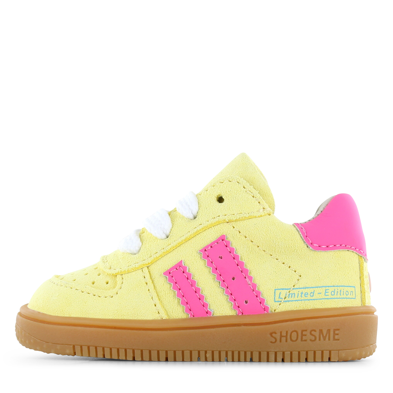 Shoesme geel sneakertje Meisjes | Microfiber leer/Su&egrave;de | Maat 26