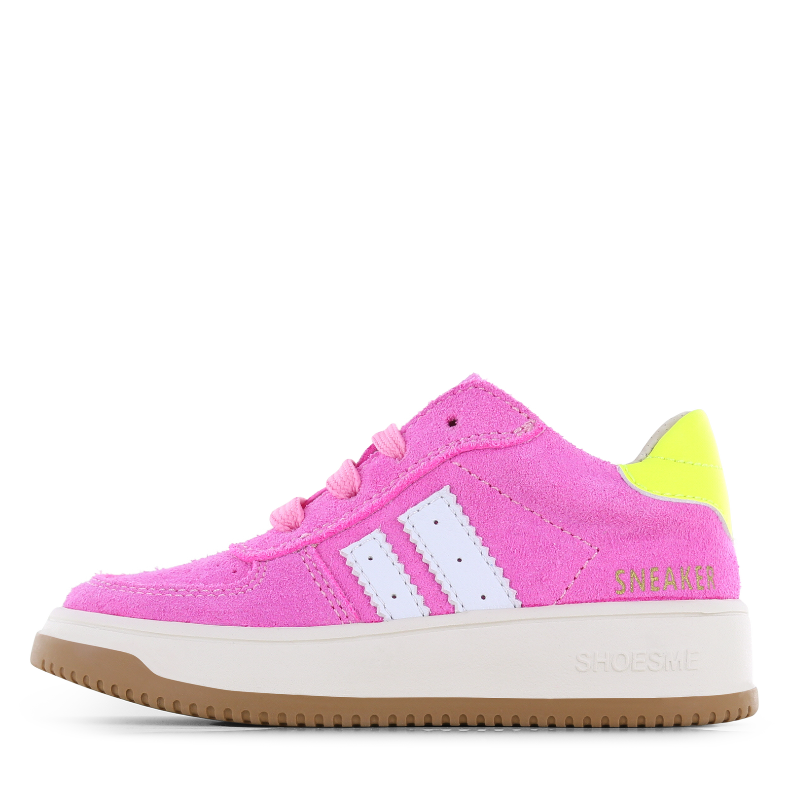 Shoesme roze sneaker Meisjes | Microfiber leer/Su&egrave;de | Maat 35