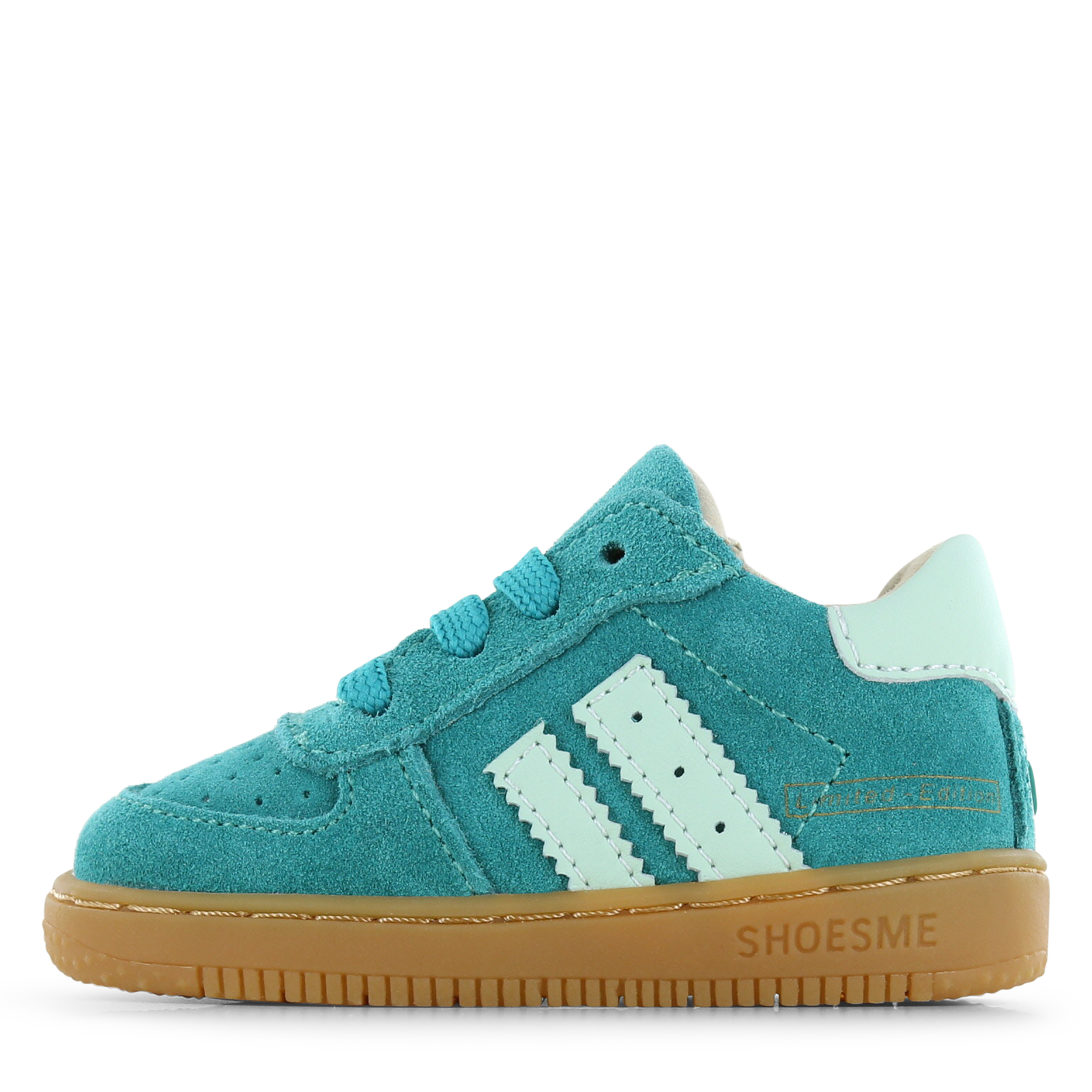Shoesme turquoise sneakertje Uni | Microfiber leer/Su&egrave;de | Maat 19