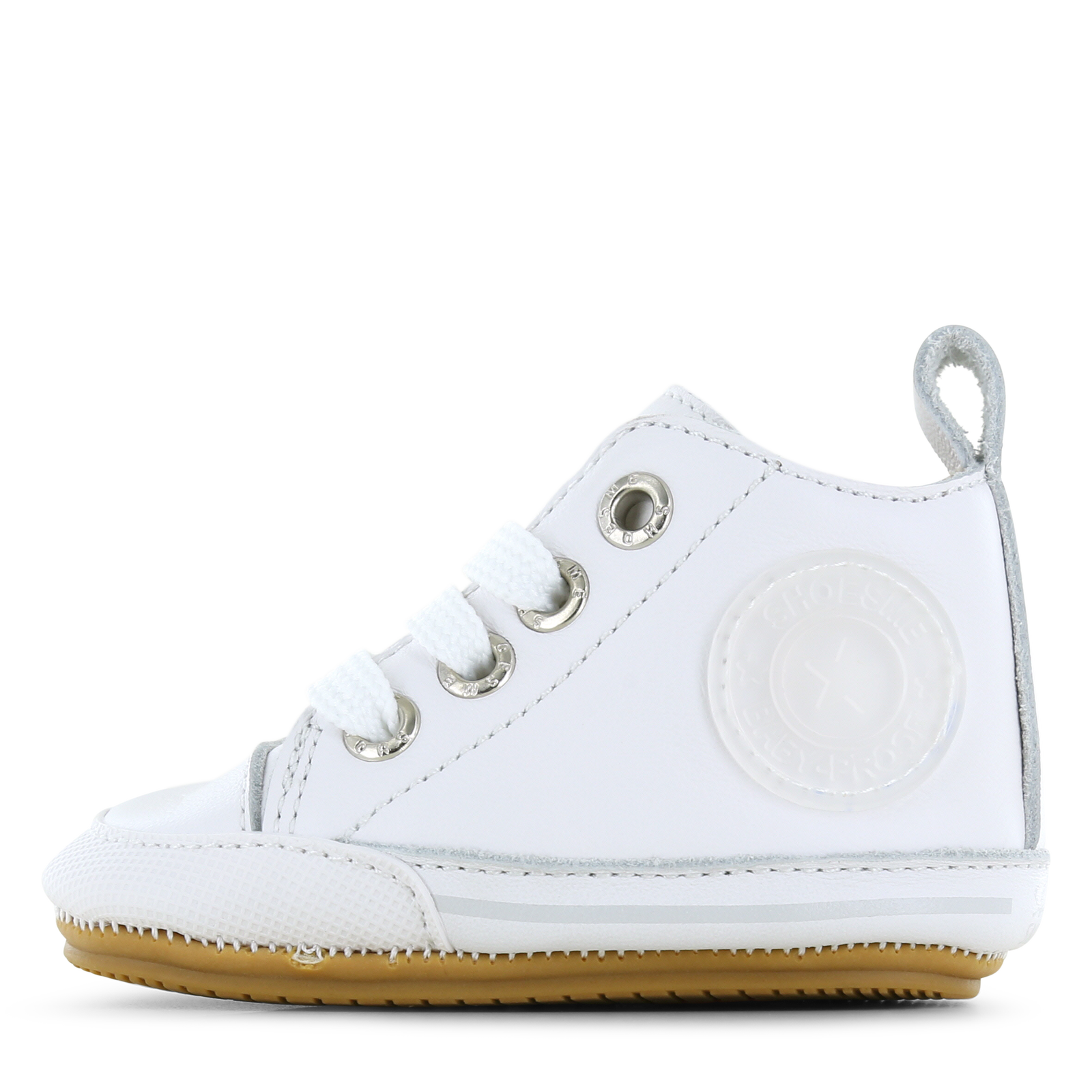 Shoesme wit BABY-PROOF&reg; schoentje Uni | Leer | Maat 20