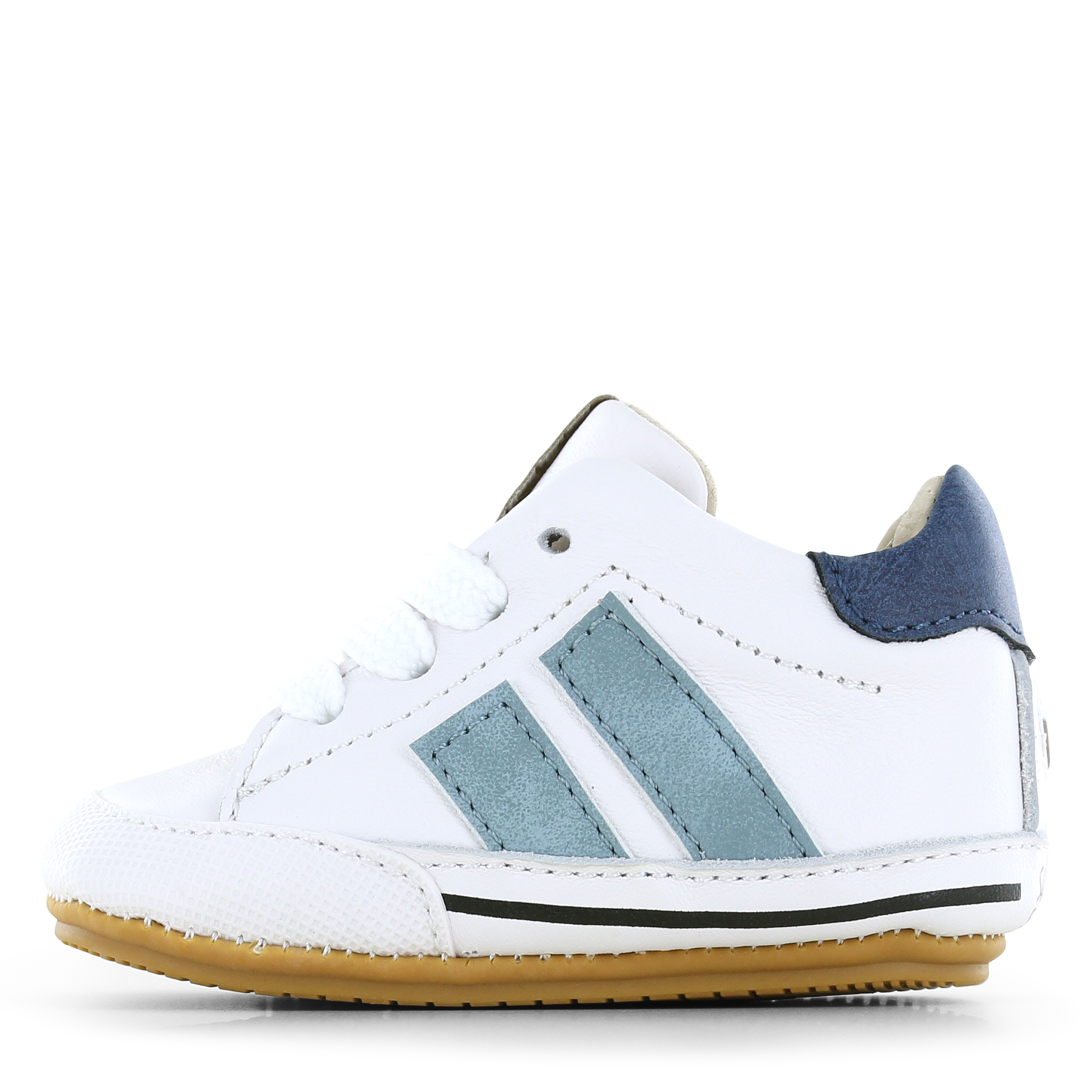 Shoesme wit-blauw BABY-PROOF&reg; schoentje Jongens | Leer | Maat 18
