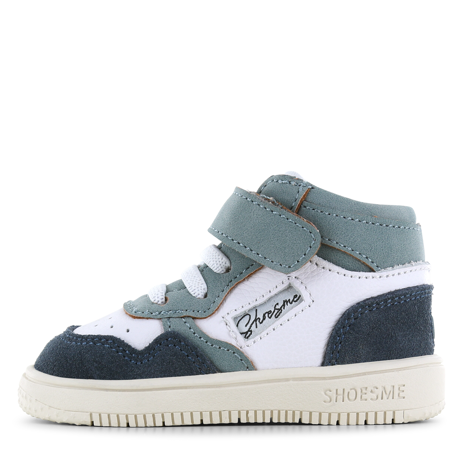 Shoesme wit-blauw sneakertje Jongens | Microfiber leer/Su&egrave;de | Maat 20