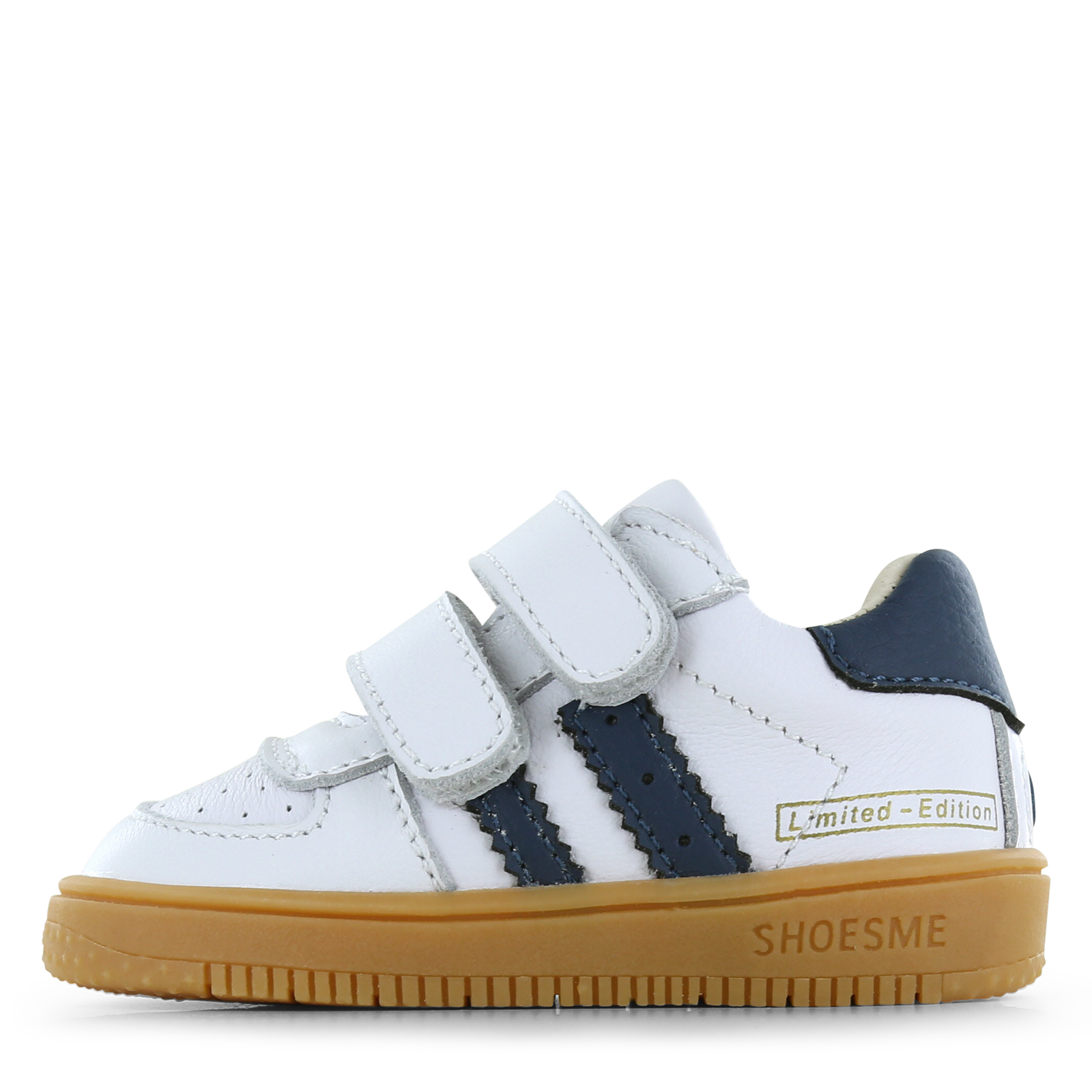 Shoesme wit-donkerblauw sneakertje Jongens | Leer | Maat 20