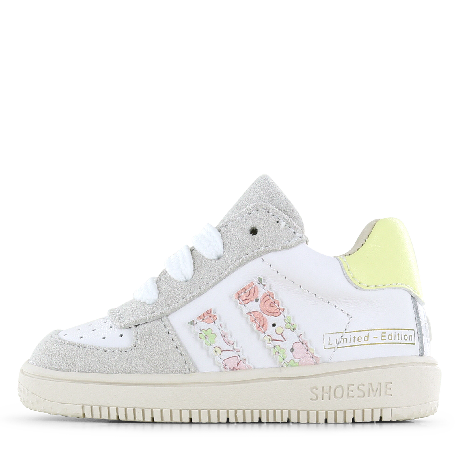 Shoesme wit sneakertje met print Meisjes | Leer/Su&egrave;de | Maat 18