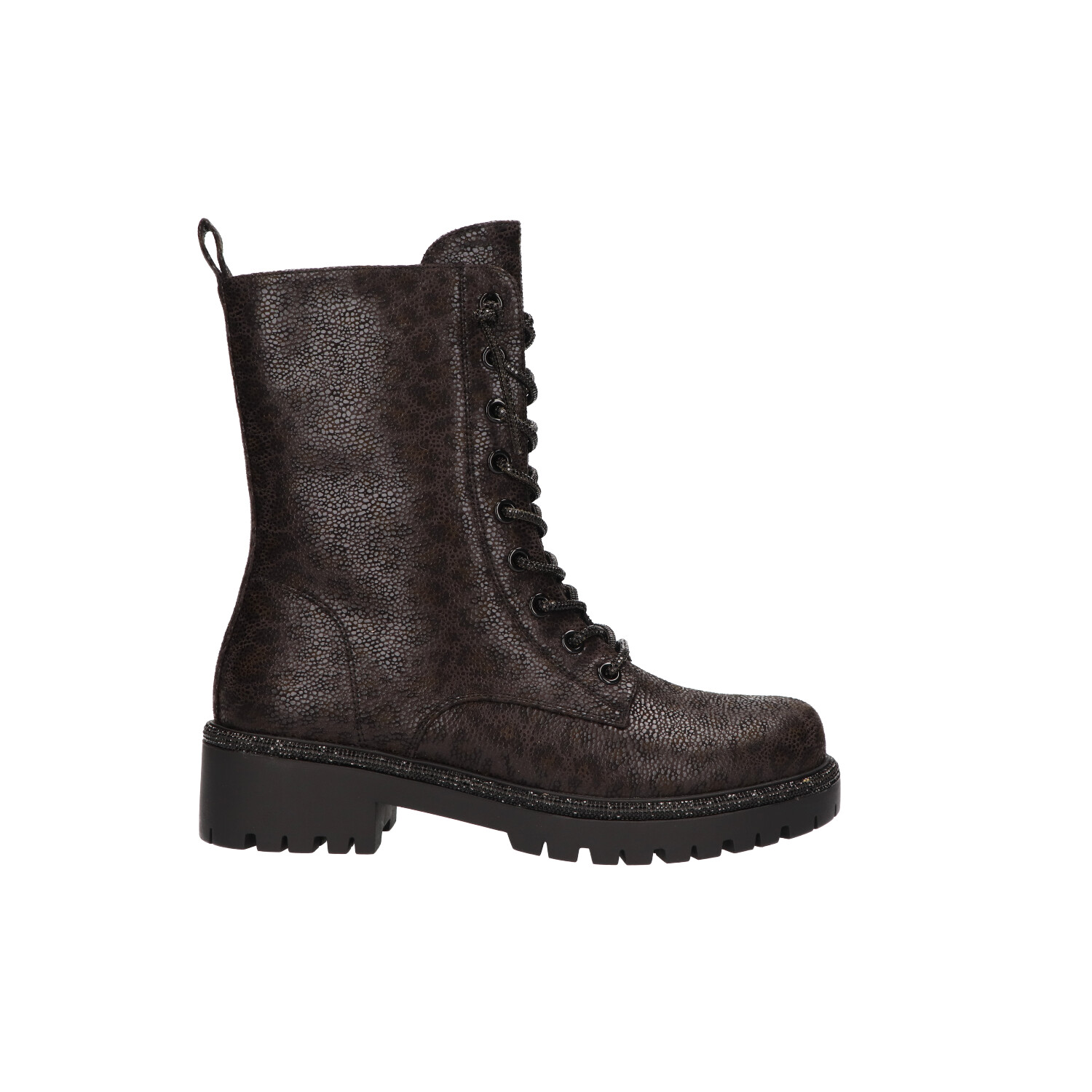 -21% : Veterboots zwart luipaardprint | Dames | Maat 41 | La Strada