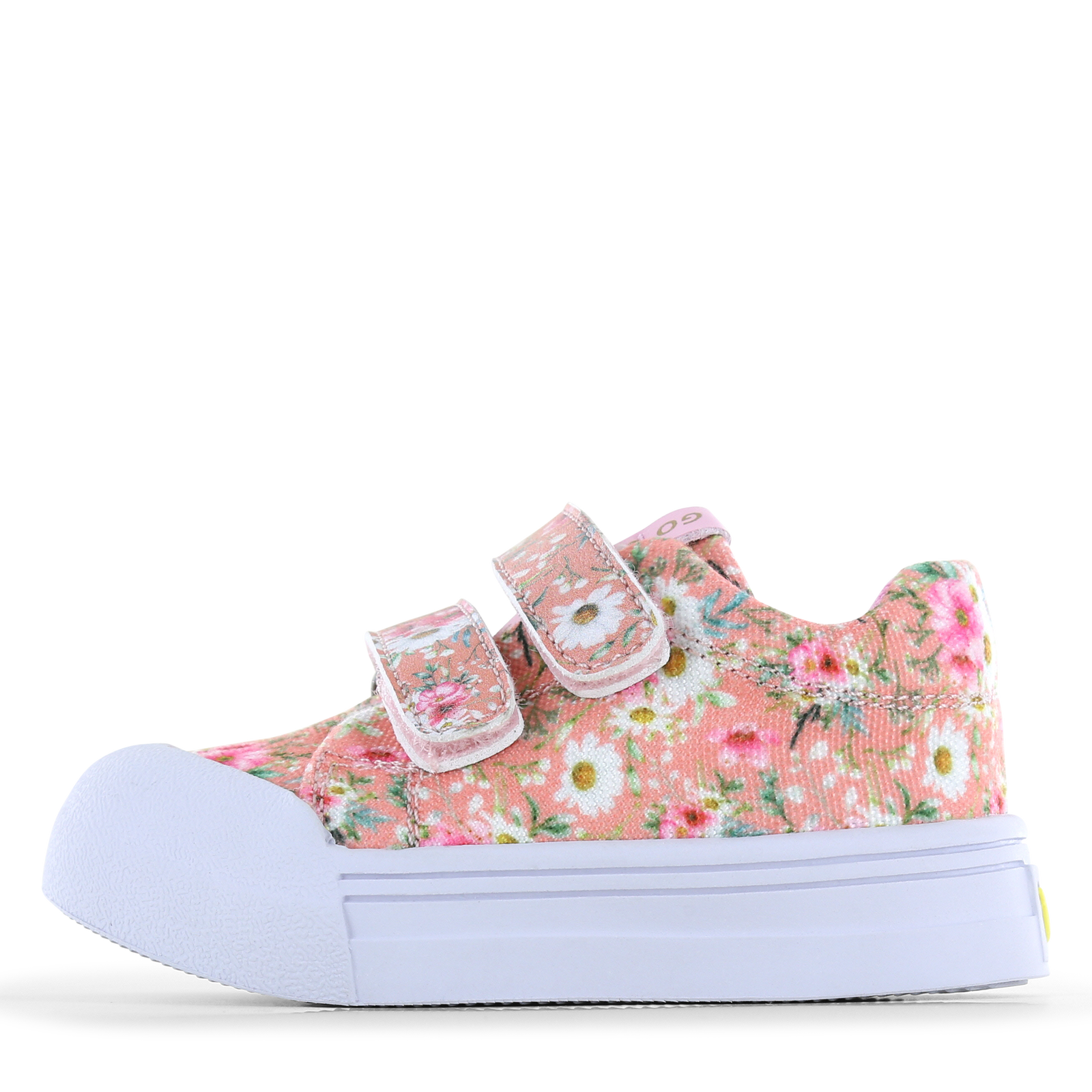 Go Banana&lsquo;s sneaker klittenband – Peach Flowers Meisjes | Canvas | Maat 35
