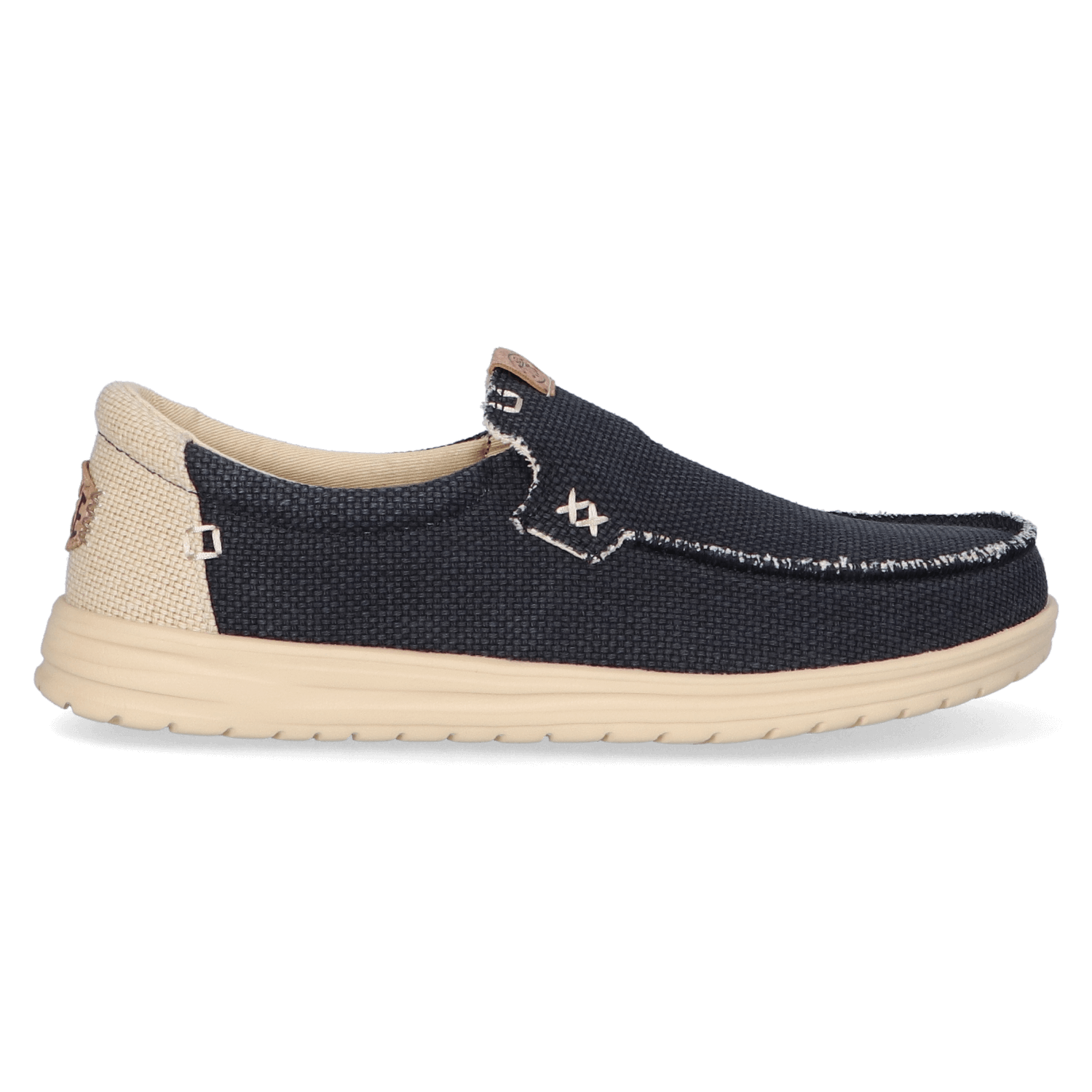 HEYDUDE Instappers Heren Mikka Braided Zwart 46 Canvas