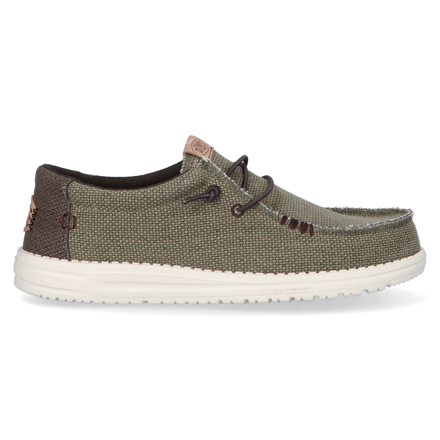 HEYDUDE Instappers Heren Wally Braided Groen 48 Canvas