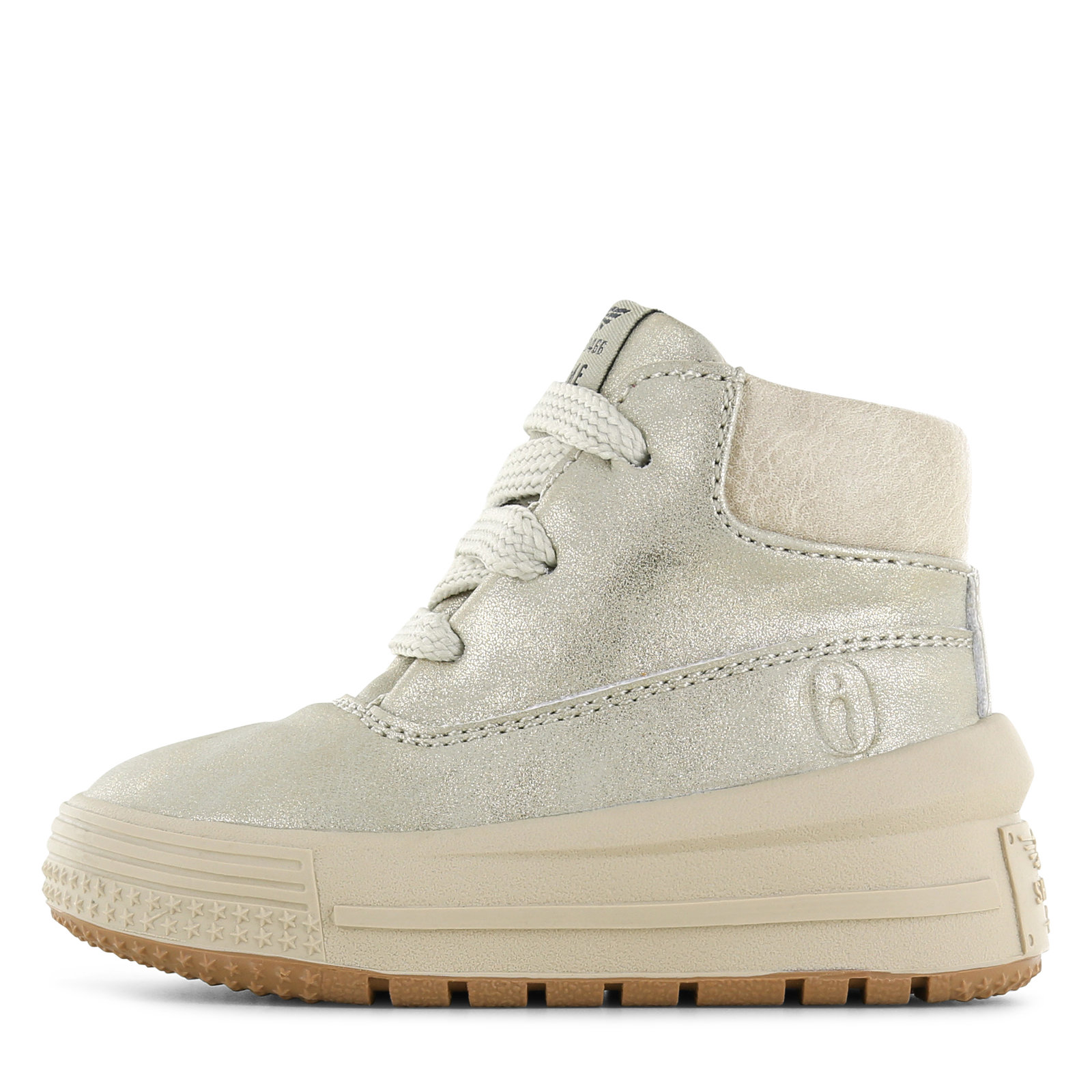 Shoesme beige-metallic chunky veterboot Meisjes | Microleer | Maat 23