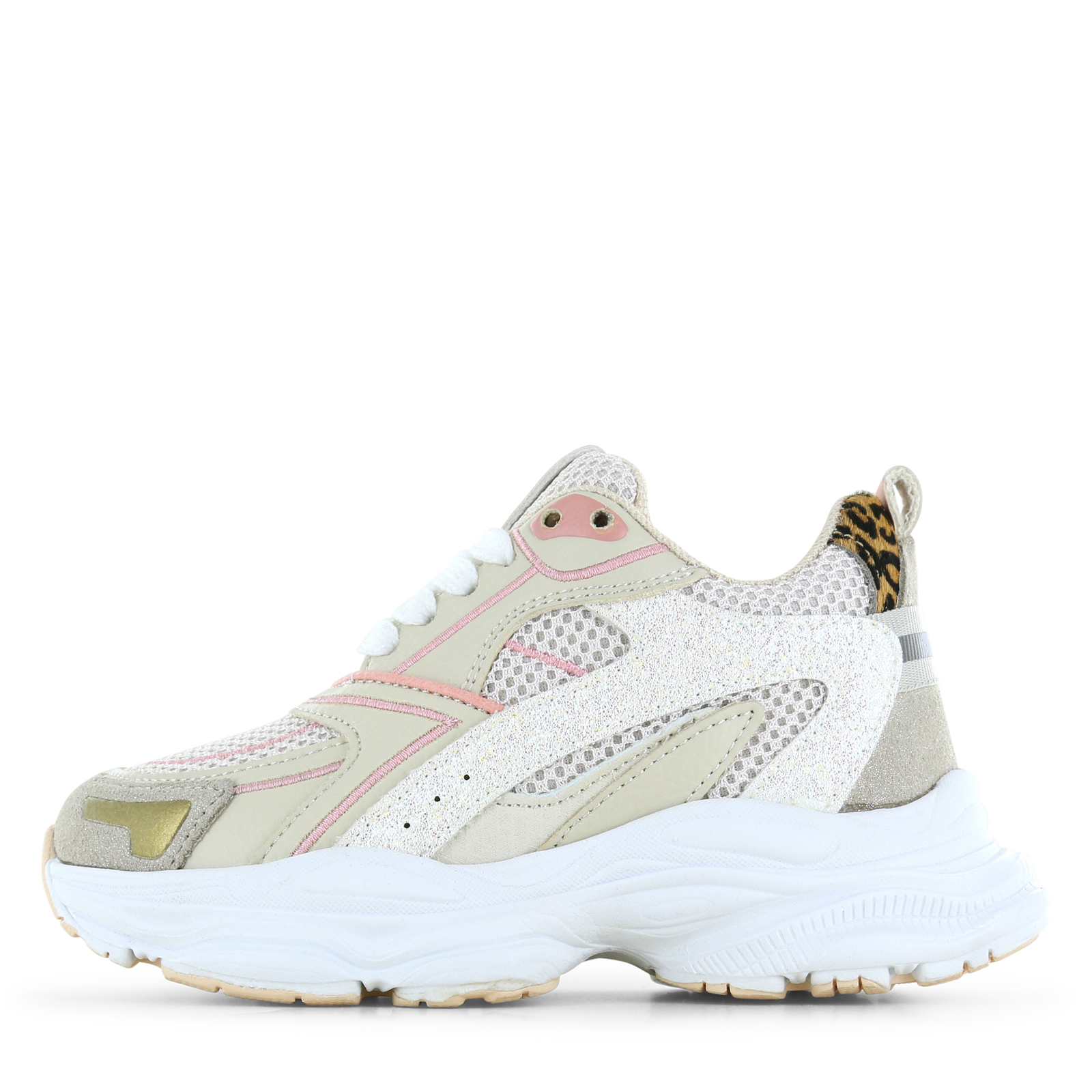 Shoesme beige sneaker Meisjes | Mesh/Microfiber leer/Su&egrave;de | Maat 34