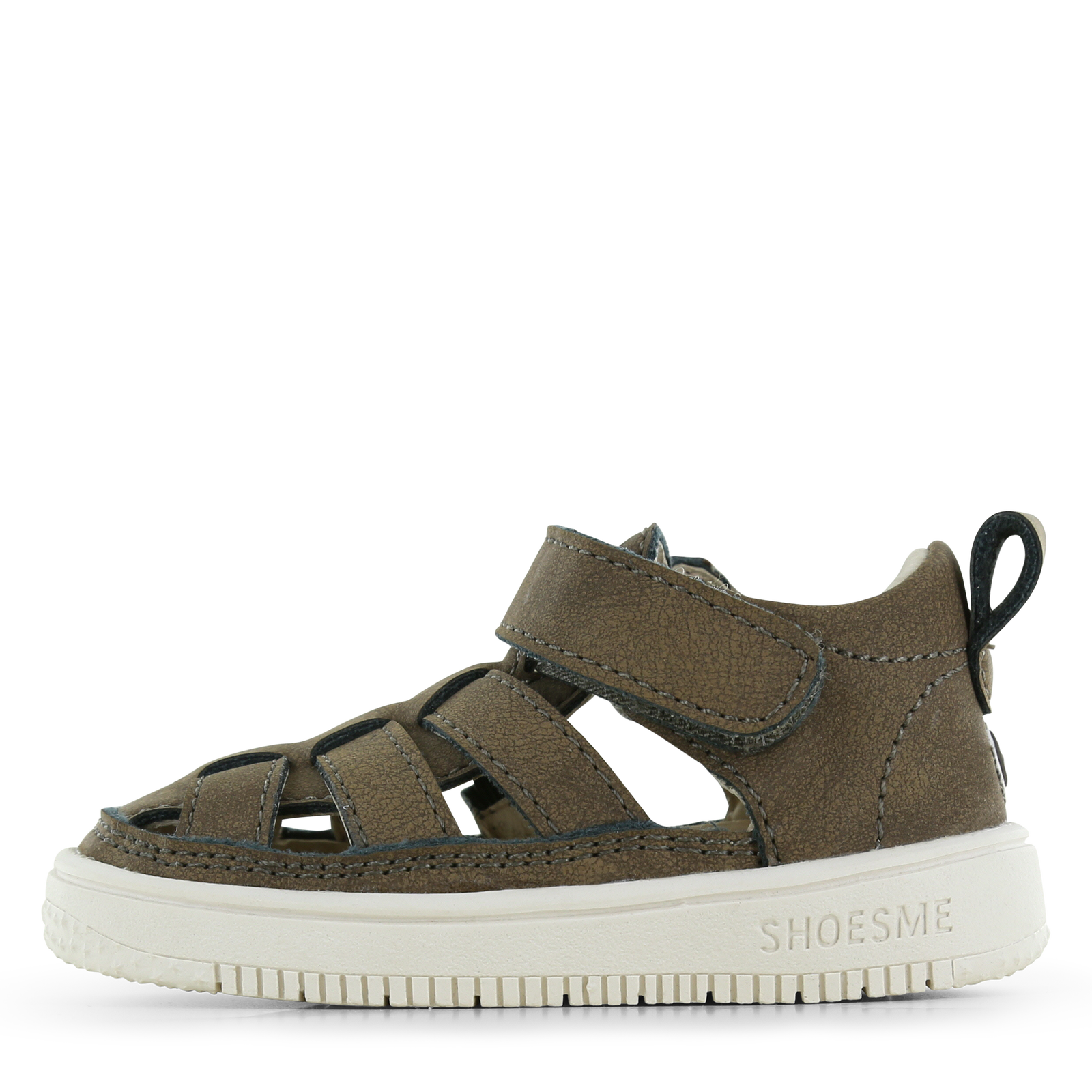 Shoesme donker taupe sandaaltje Jongens | Microfiber leer | Maat 26