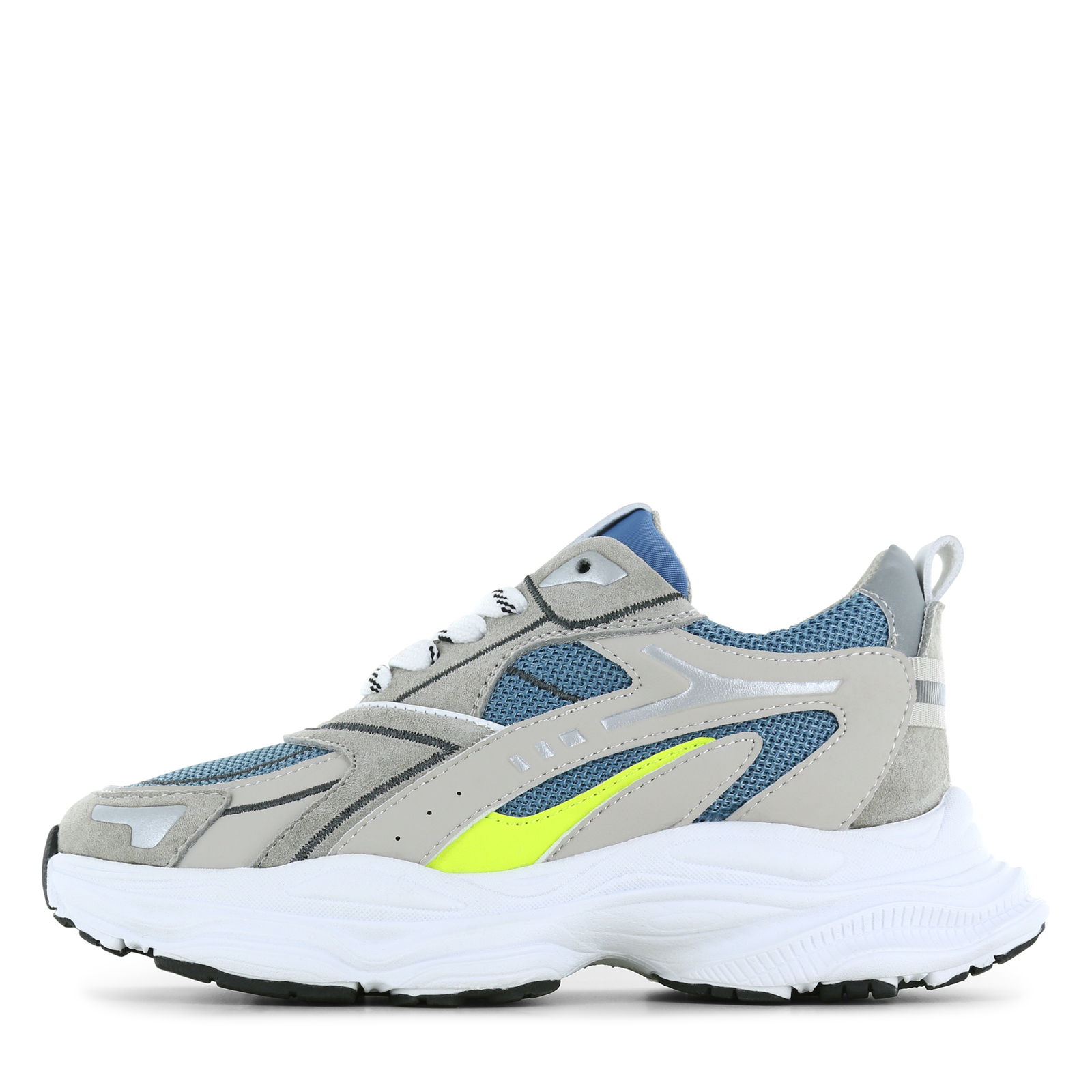 Shoesme grijs-blauwe sneaker Jongens | Mesh/Microfiber leer/Su&egrave;de | Maat 35