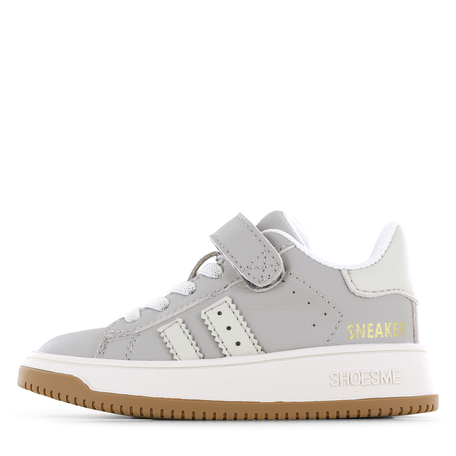 Shoesme grijze sneaker Jongens | Leer/Microleer | Maat 35