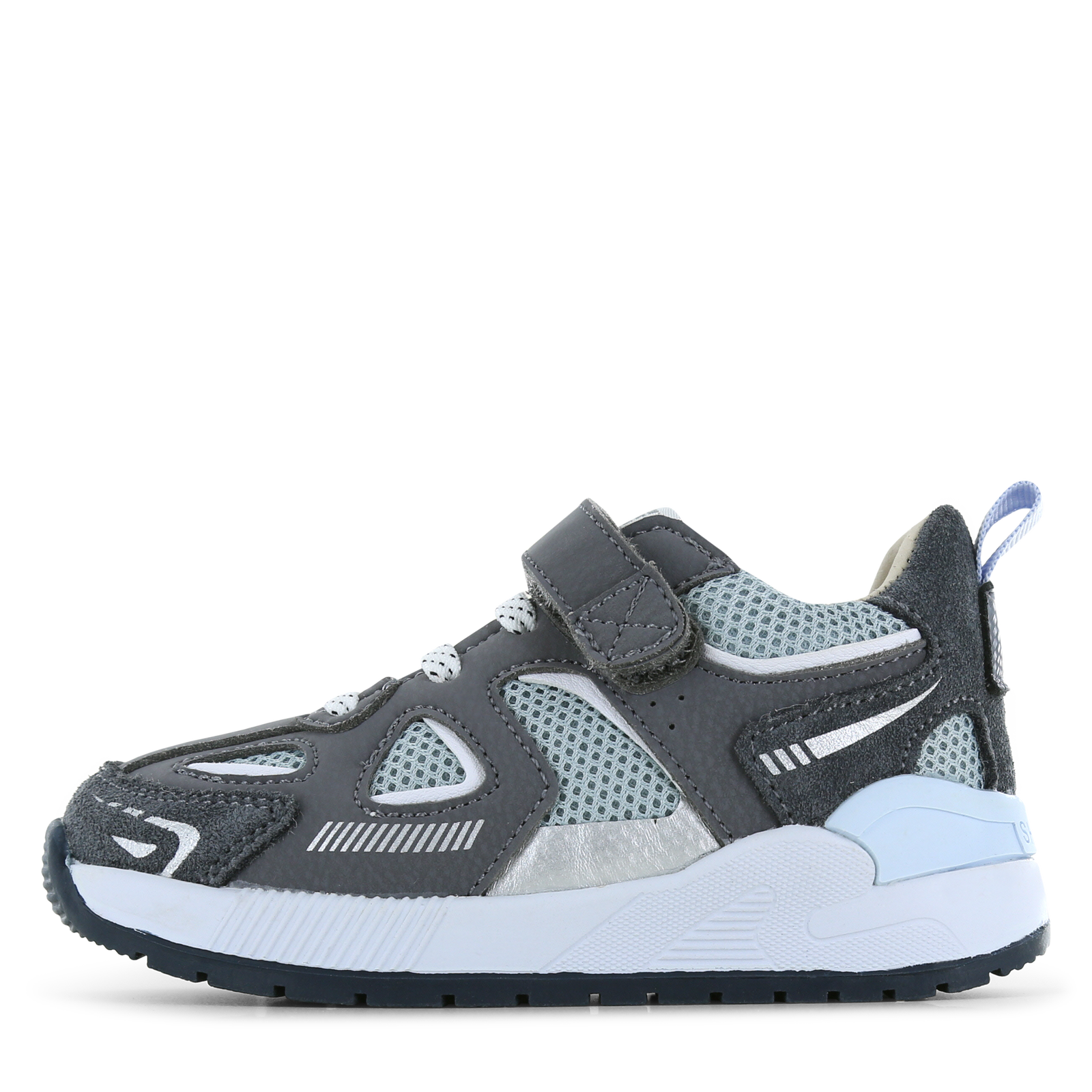 Shoesme grijze sneaker Jongens | Mesh/Microfiber leer/Su&egrave;de | Maat 33