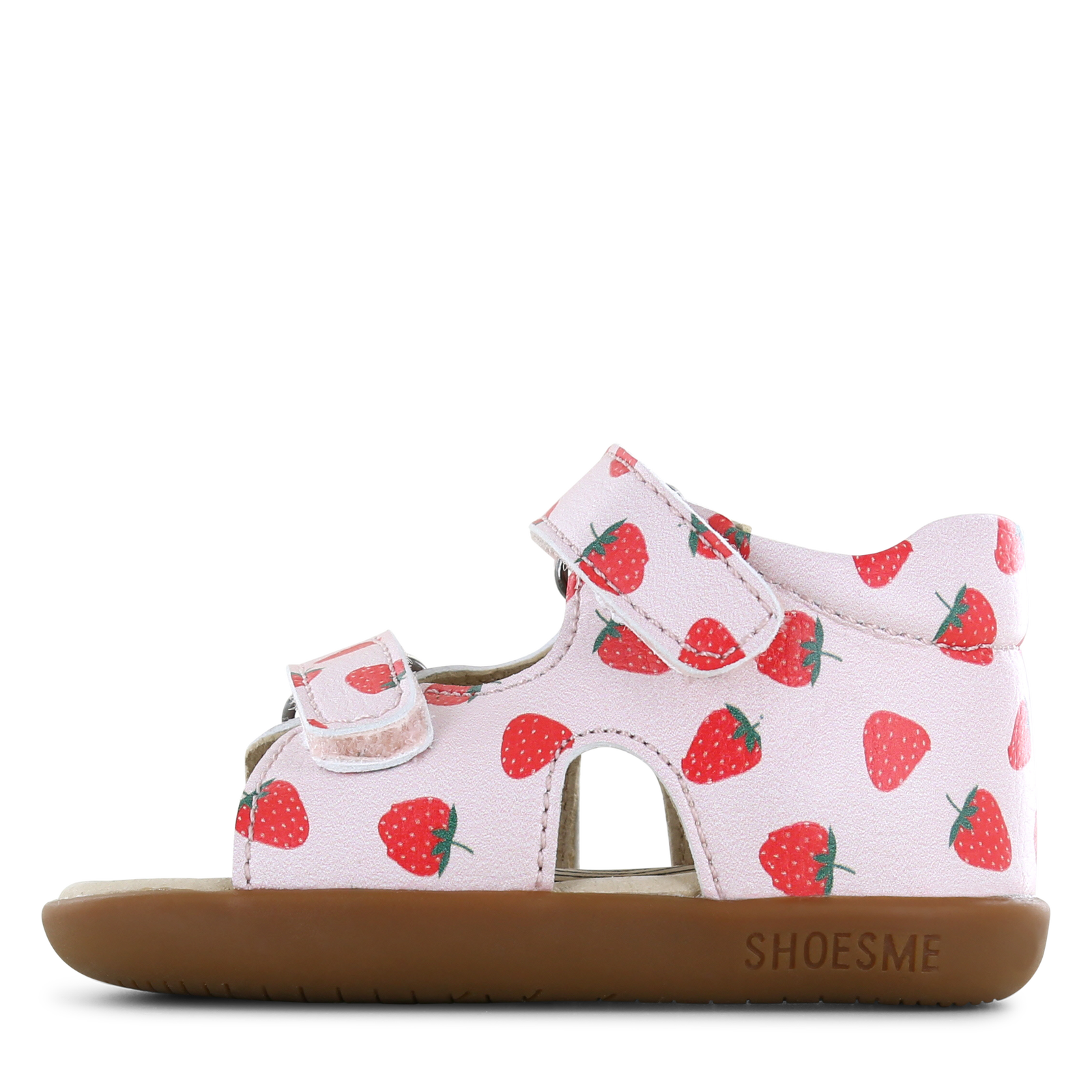 Shoesme roze sandaaltje met aardbeien Meisjes | Microfiber leer | Maat 24