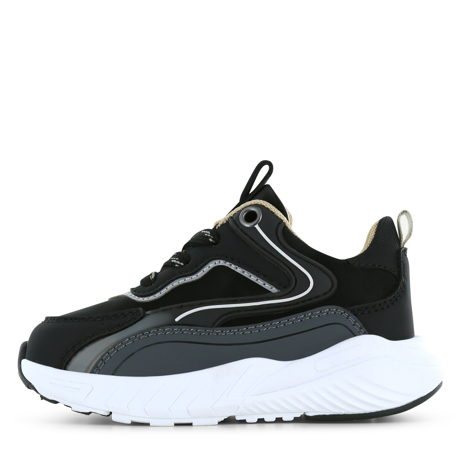 Shoesme sportief zwart sneakertje Jongens | Microleer | Maat 26