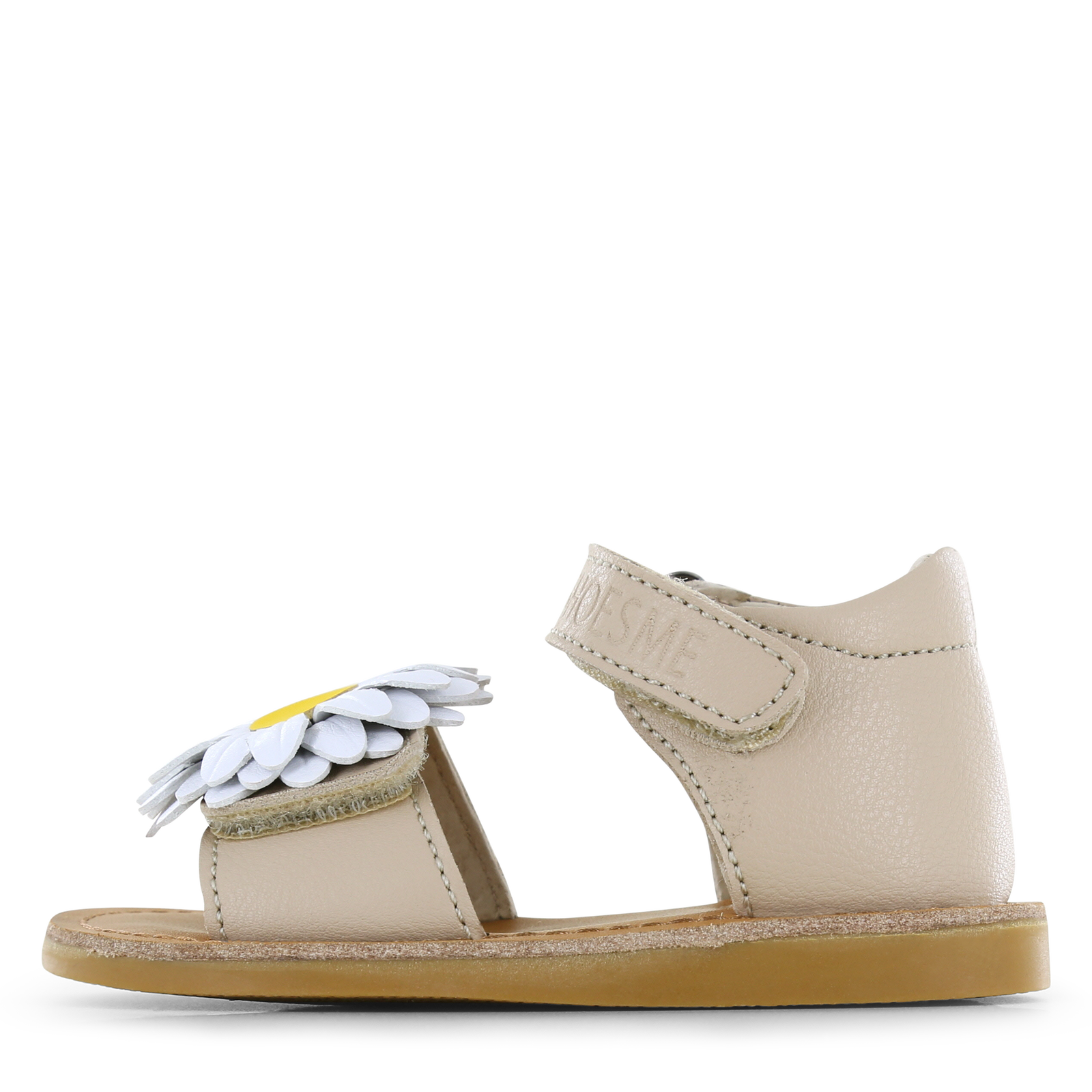 Shoesme taupe sandaal met bloem Meisjes | Microfiber leer | Maat 30