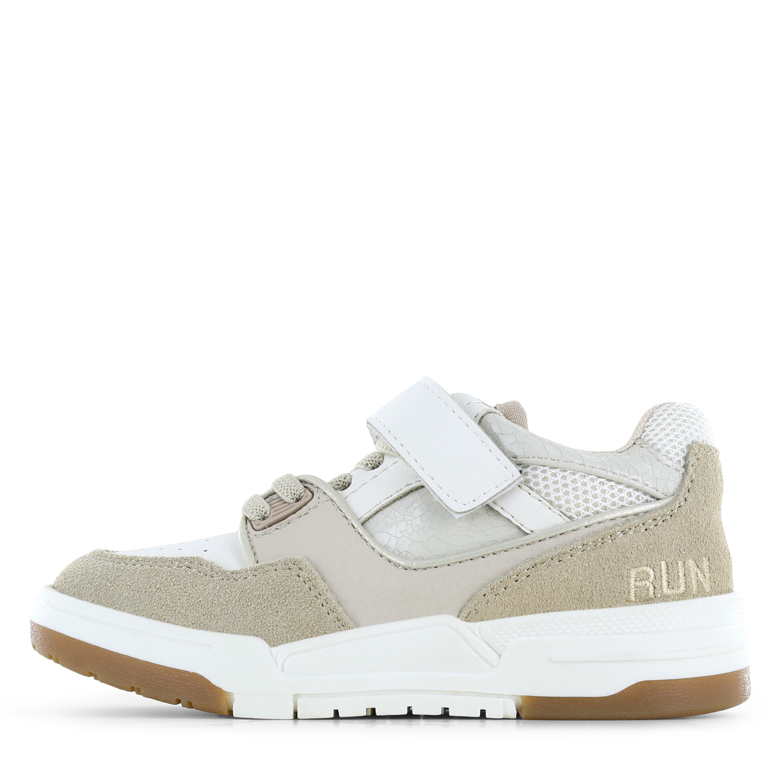 Shoesme wit met beige sneaker Meisjes | Microfiber leer/Su&egrave;de | Maat 32