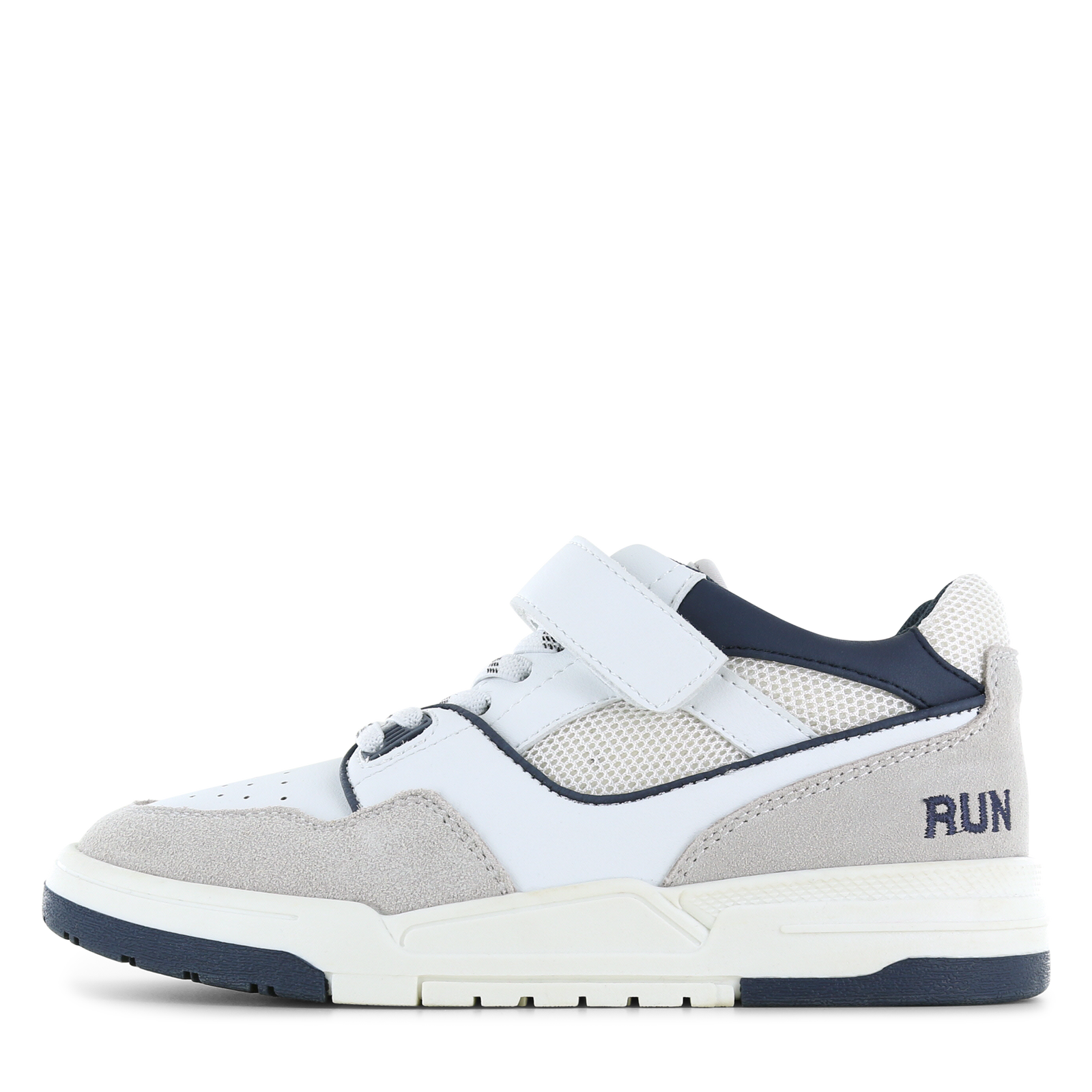 Shoesme wit met blauwe sneaker Jongens | Microfiber leer/Su&egrave;de | Maat 33