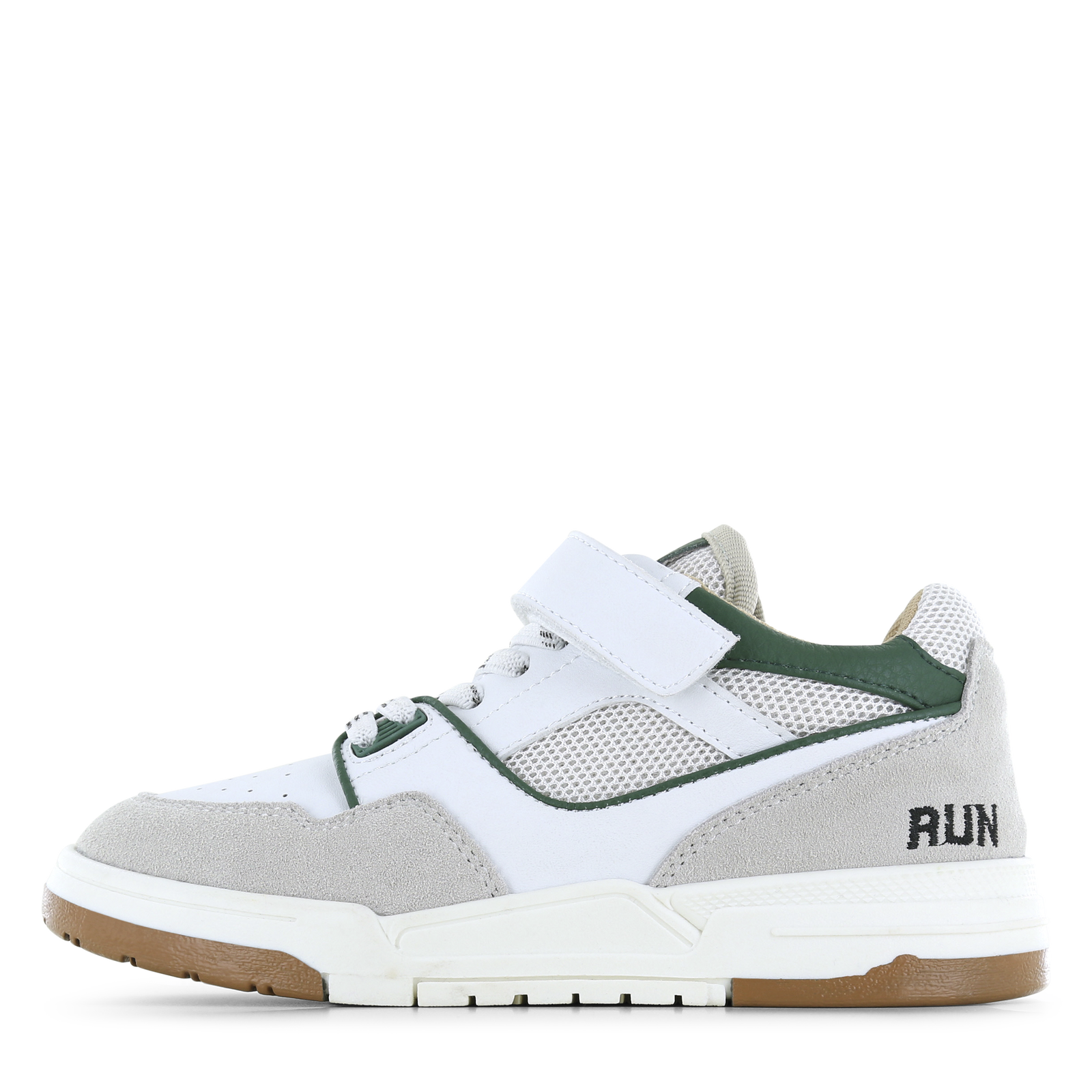 Shoesme wit met groene sneaker Jongens | Microfiber leer/Su&egrave;de | Maat 31