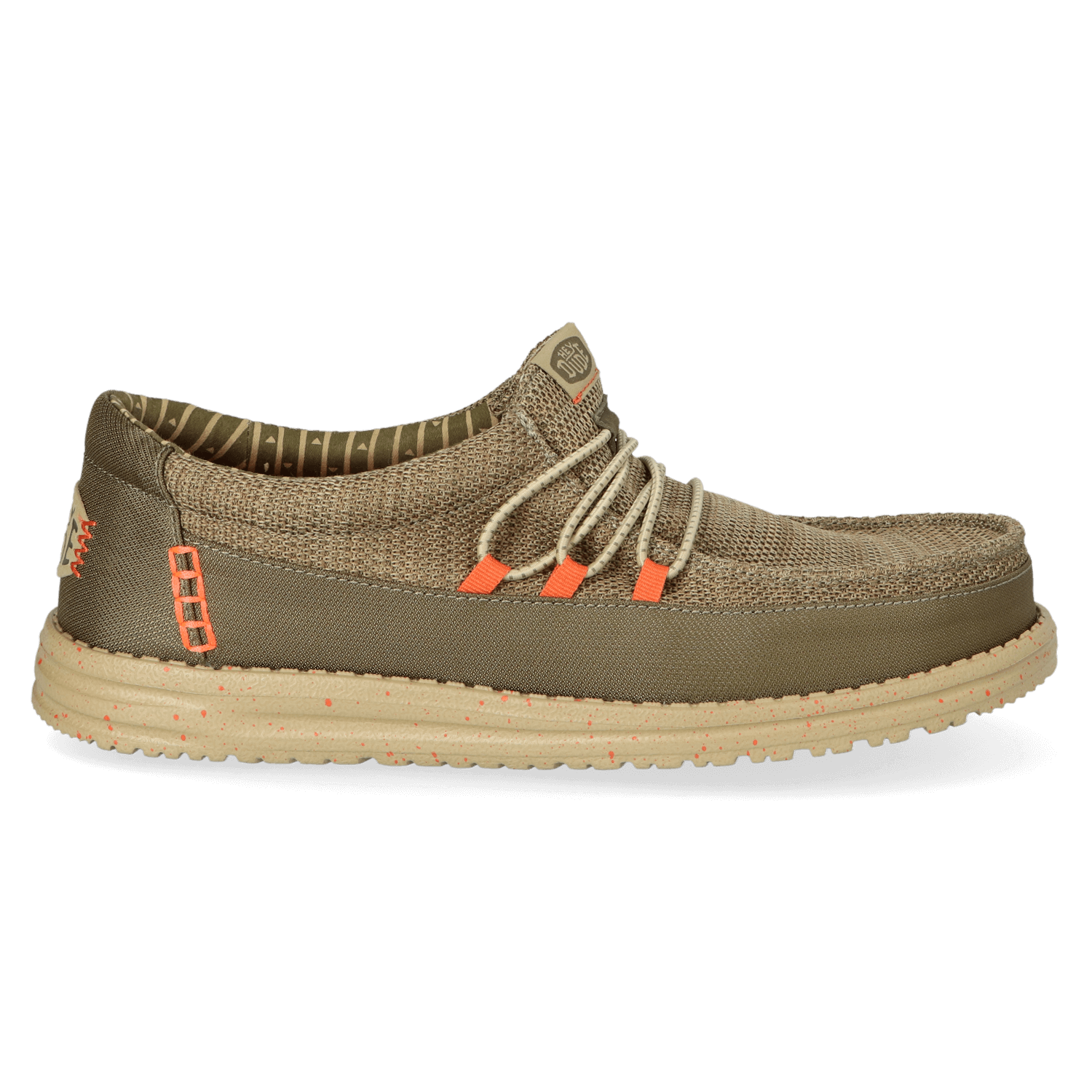 HEYDUDE Instappers Heren Wally Guard Stretch Sox Groen 45 Nylon