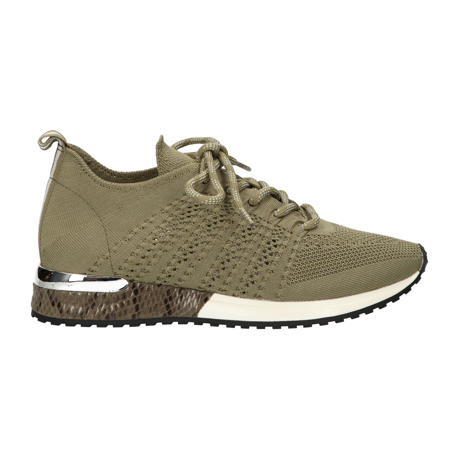 Knitted sneakers kaki | Dames | Maat 40 | La Strada